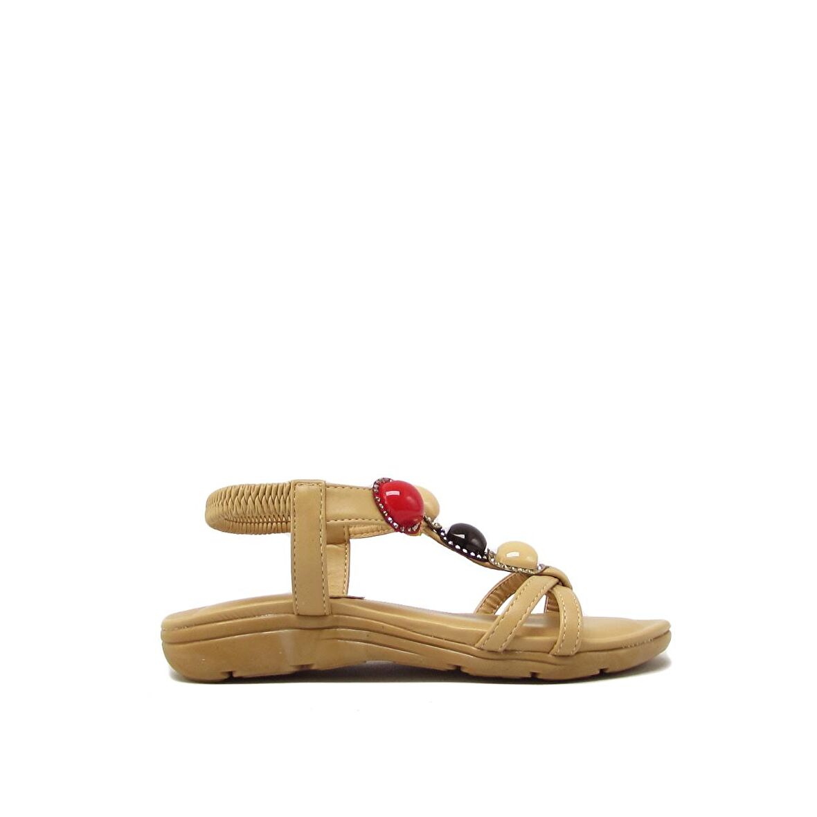 GUJA BLG22Y150-9 BEJ KADIN RENKLİ BÜYÜK BOCUKULU SANDALET