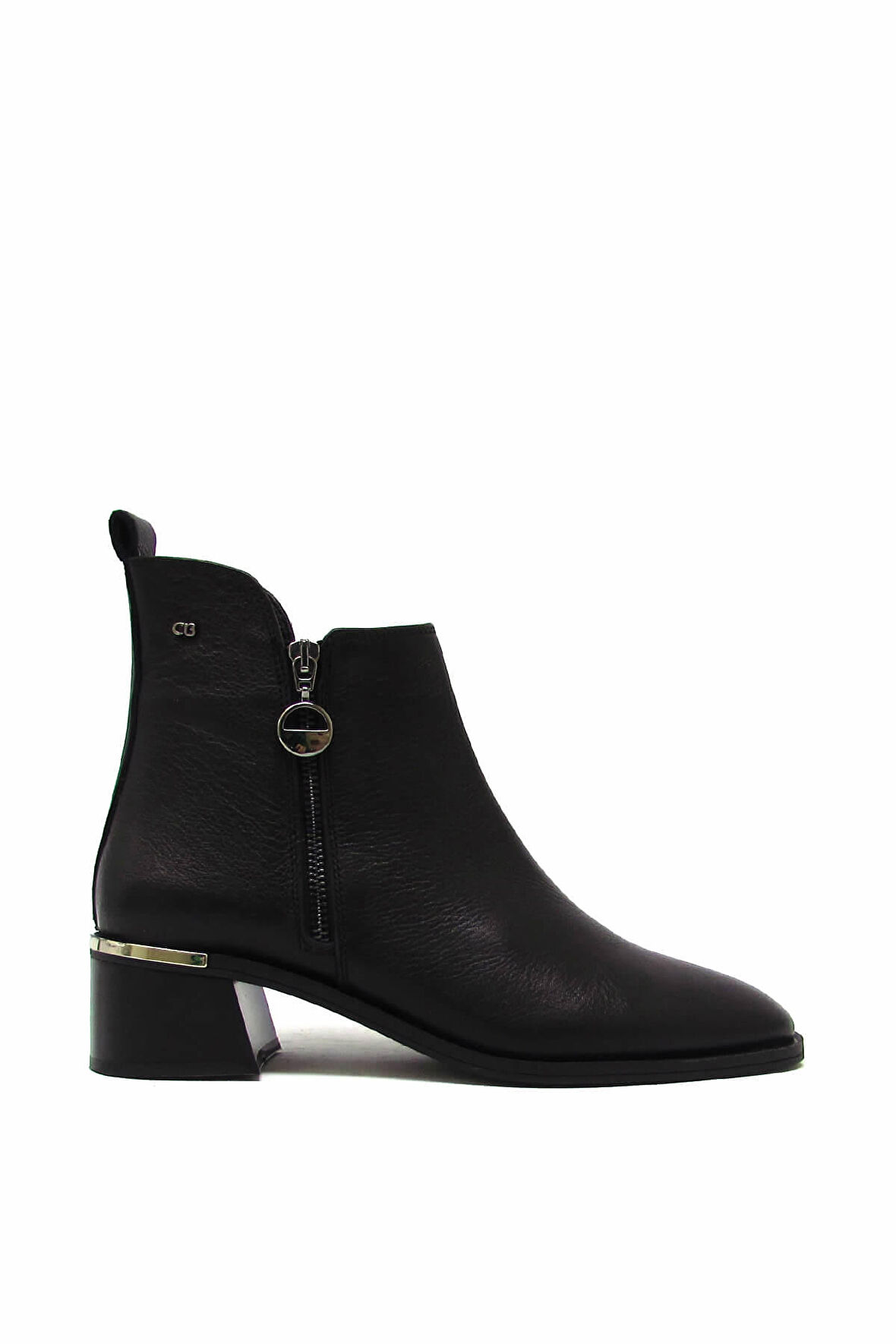 CASTLE BLACK CB9780-1 SİYAH KADIN KALIN TOPUK FERMUAR DETAYLI BOT