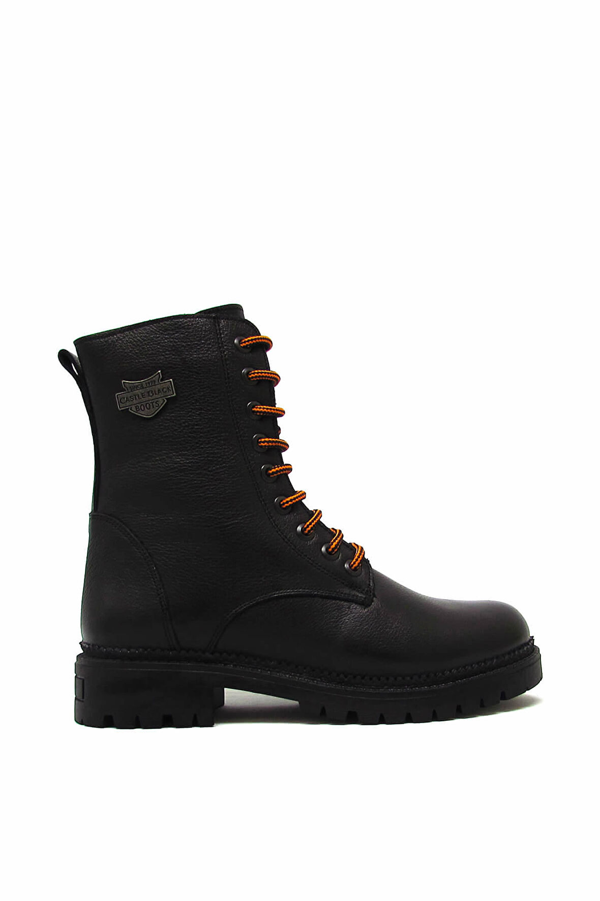 CASTLE BLACK CB90006 SİYAH KADIN BAĞLI FERMUARLI YARIM BOT