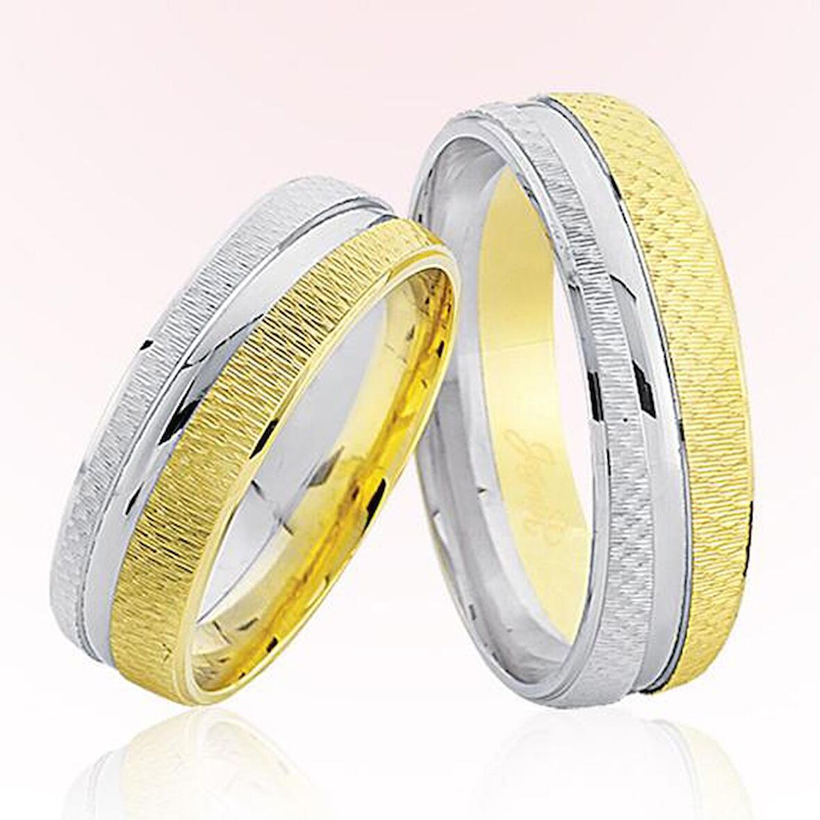 Sarı Beyaz Altın Alyans 6607