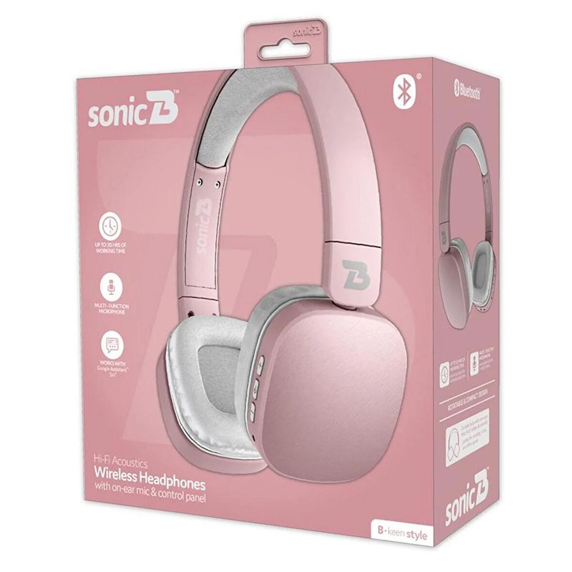 SonicB Keen Kablosuz Kulak Üstü Kulaklık - Rose Gold