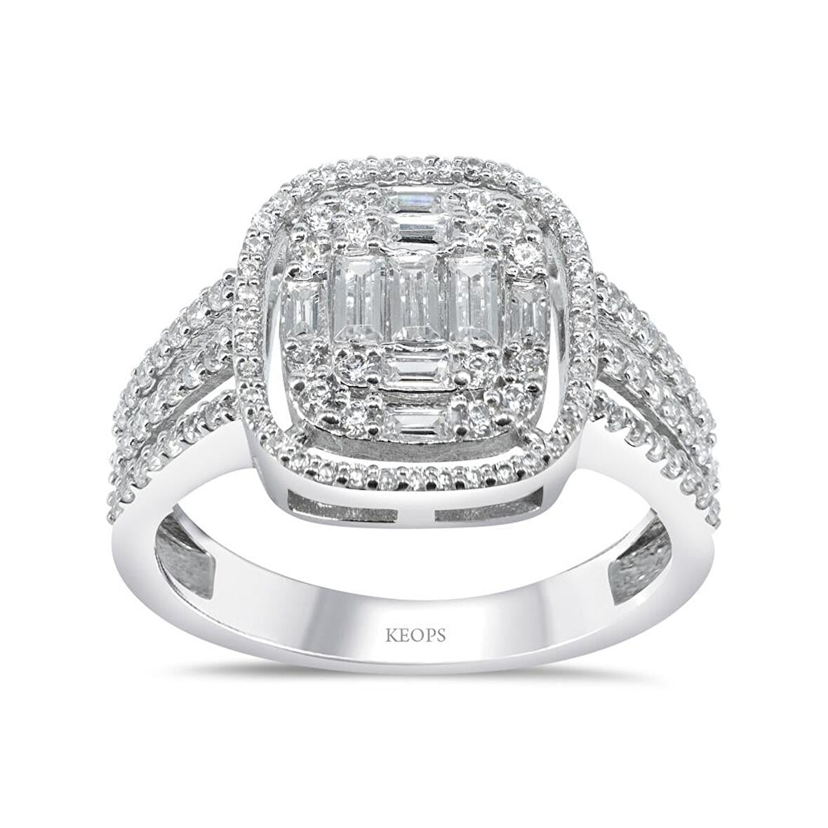 1.02 Karat Pırlanta Kleopatra Baget Yüzük