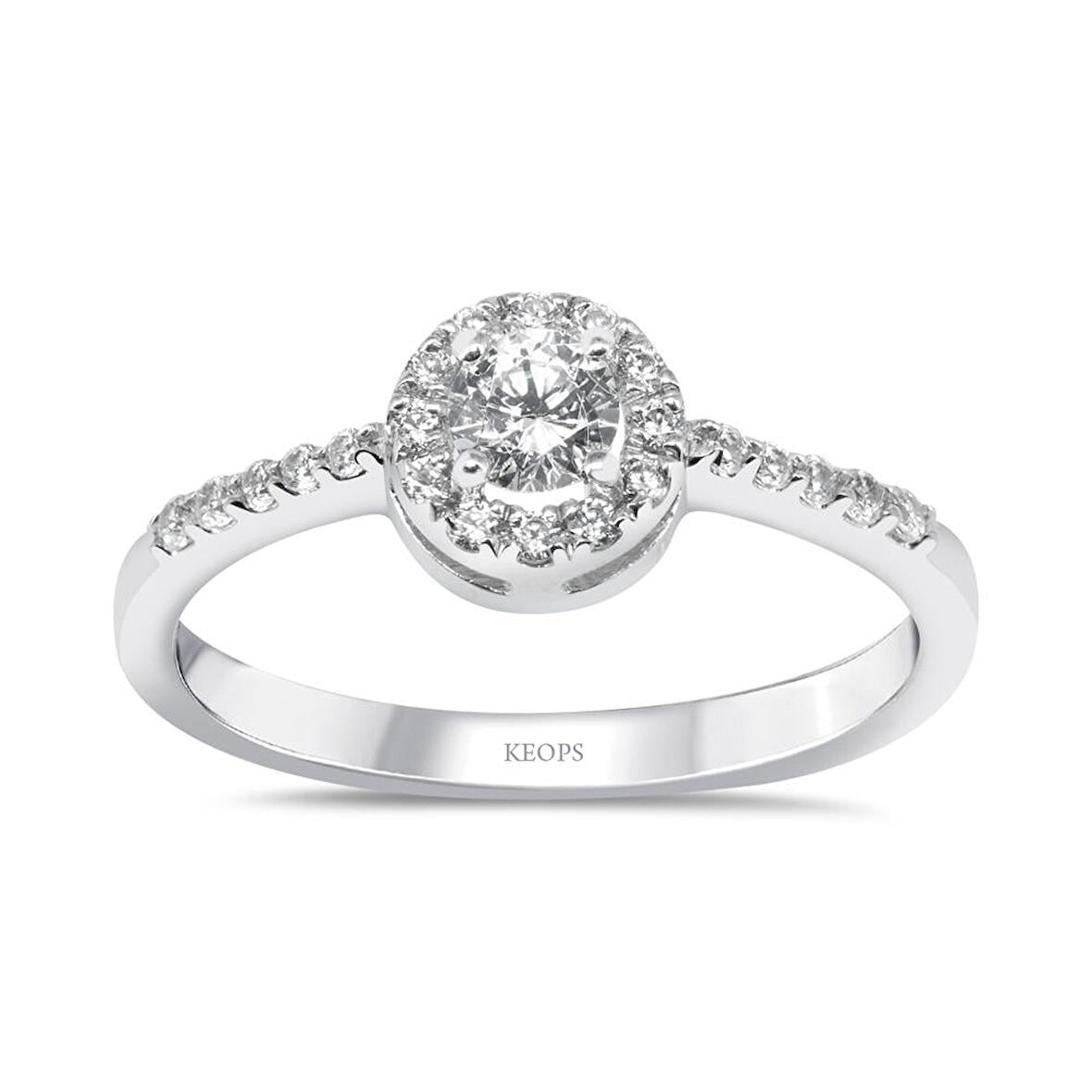 E Renk Toplam 0.36 Karat Pırlanta Tektaş Yüzük