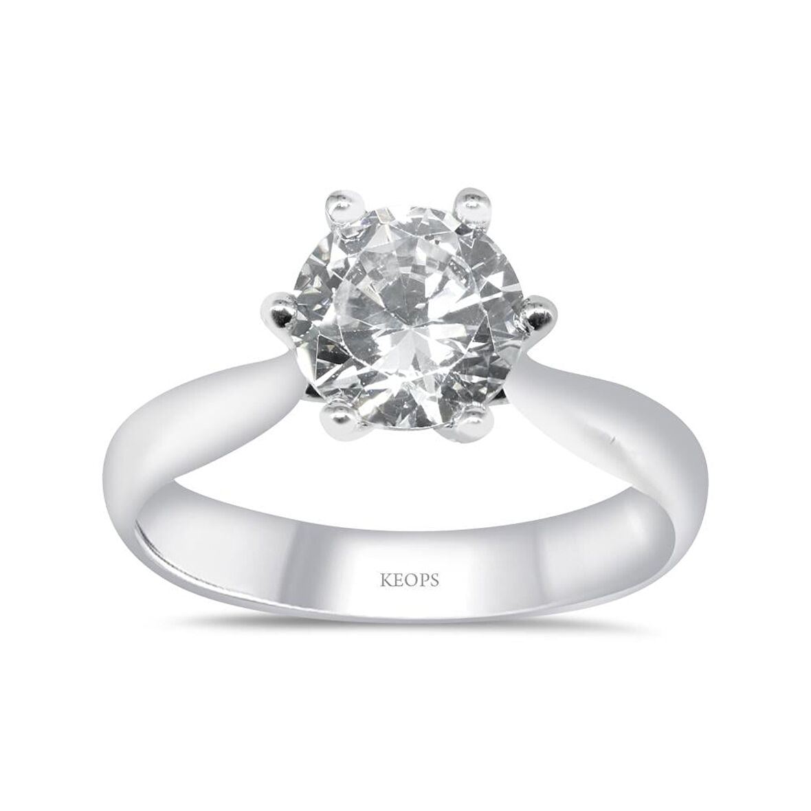 1 Karat E Renk Pırlanta Vintage Tektaş Yüzük-HRD Sertifikalı