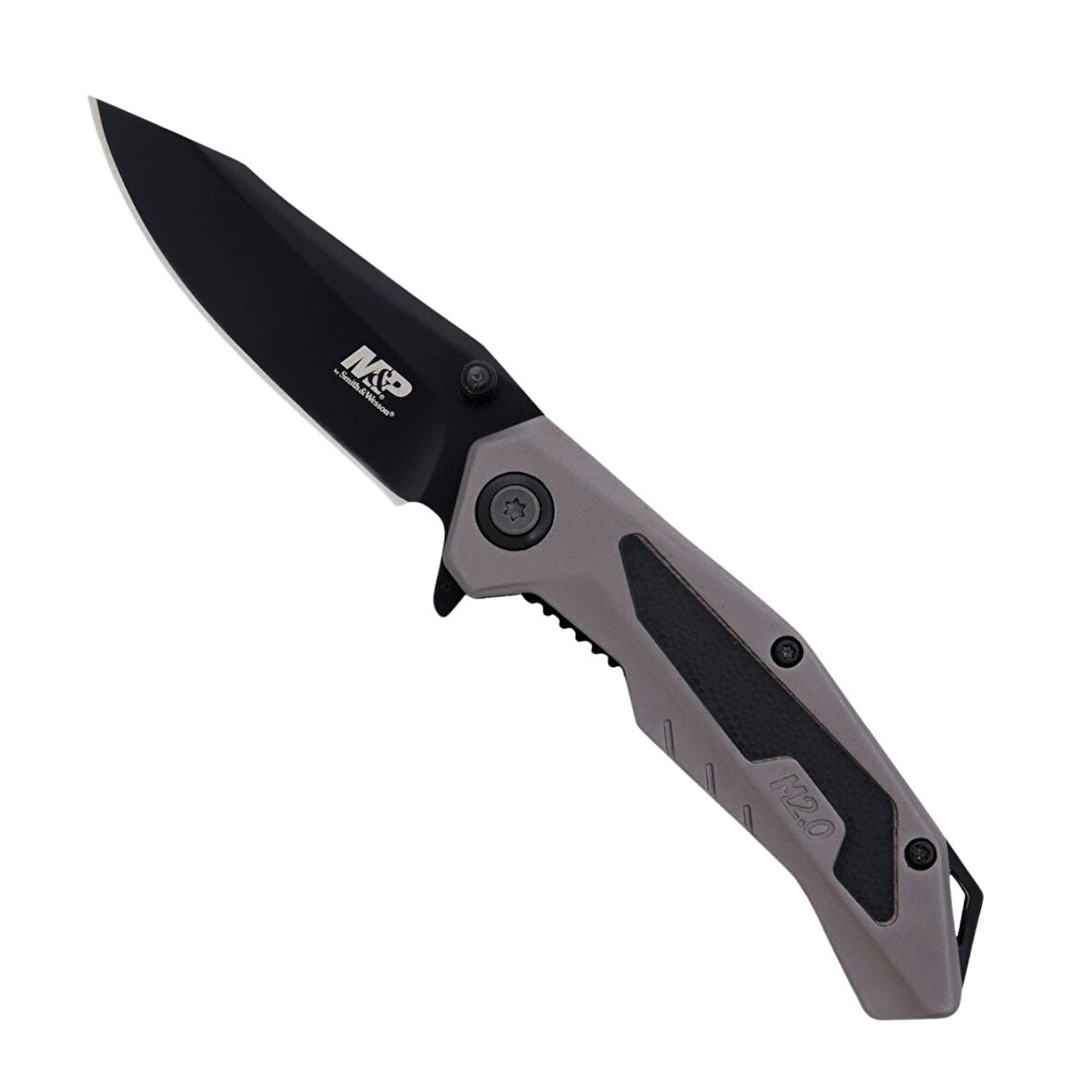 Smith Wesson® M&P M2.0 ULTRAGLIDE TI Aluminum Rubberized Drop Point Çakı 1100041