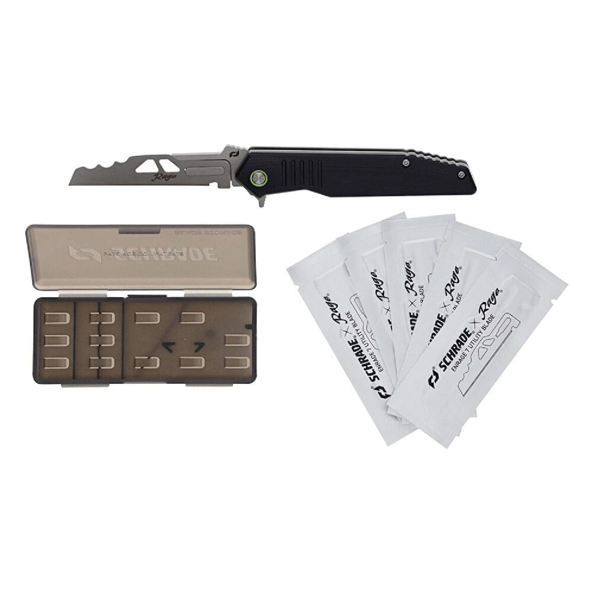 Schrade USA Nitro Enrage 7 – 2.5" Değiştirilebilir Bıçaklı Katlanır Bıçak, G10 Sap, Frame Lock (1202706)