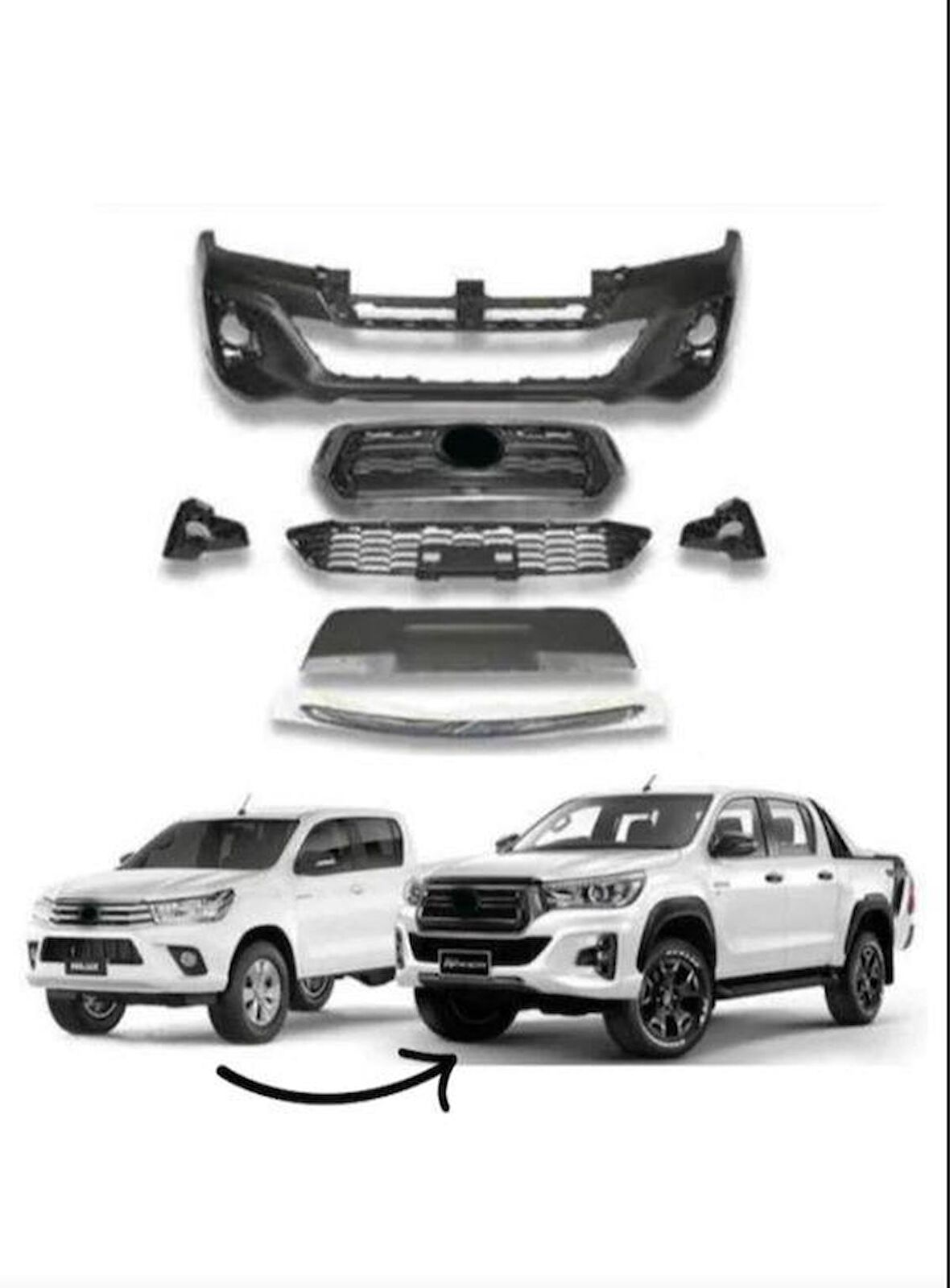 TOYOTA HILUX -> ROCCO DÜNÜŞÜM BODY KIT 2018+ TİP 2