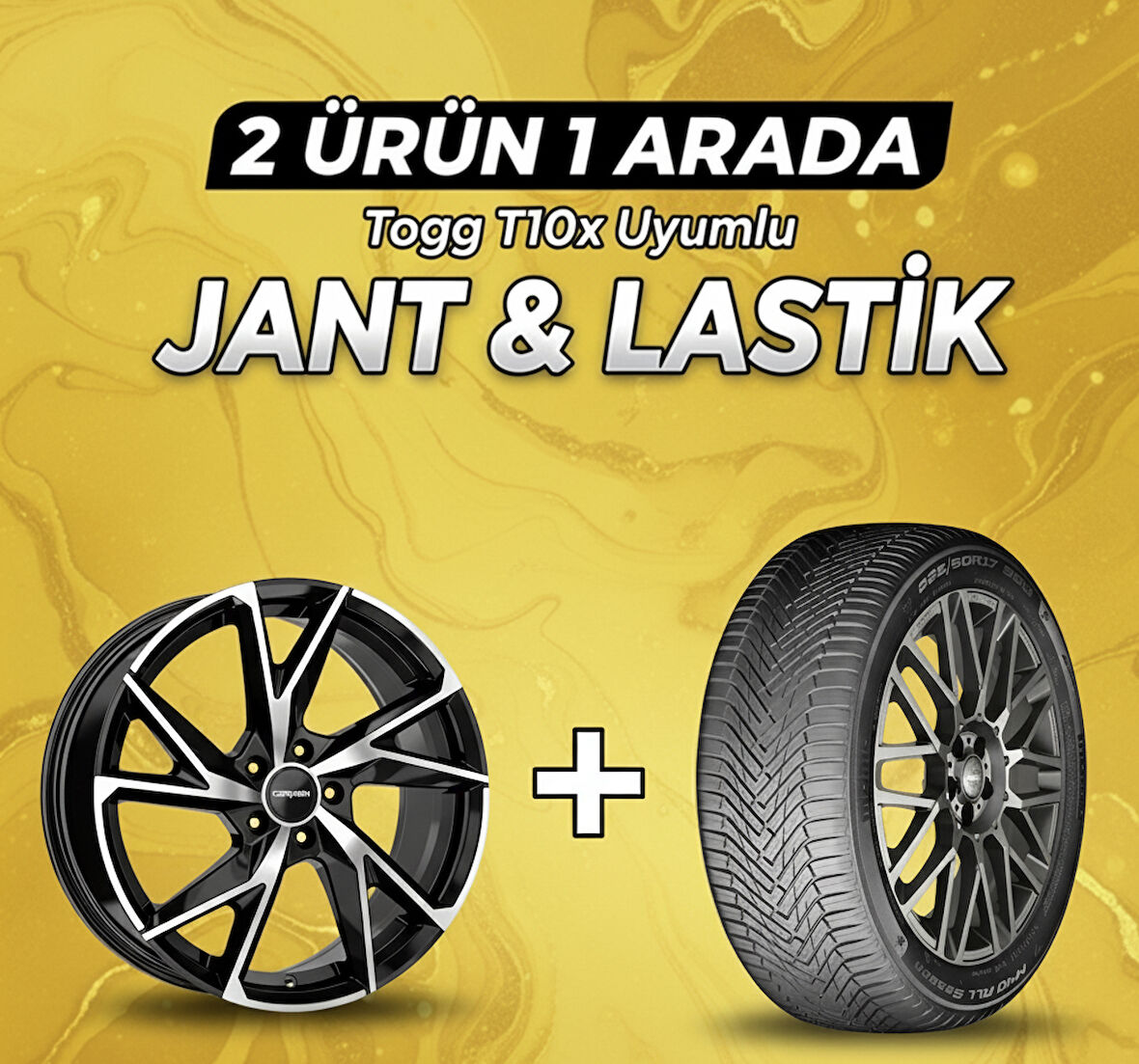 Togg T10x Uyumlu 225/60R18 Dört Mevsim Lastiği 4 Adet Yılı:2025 + CA238018 BP 18"Jant 4 Adet