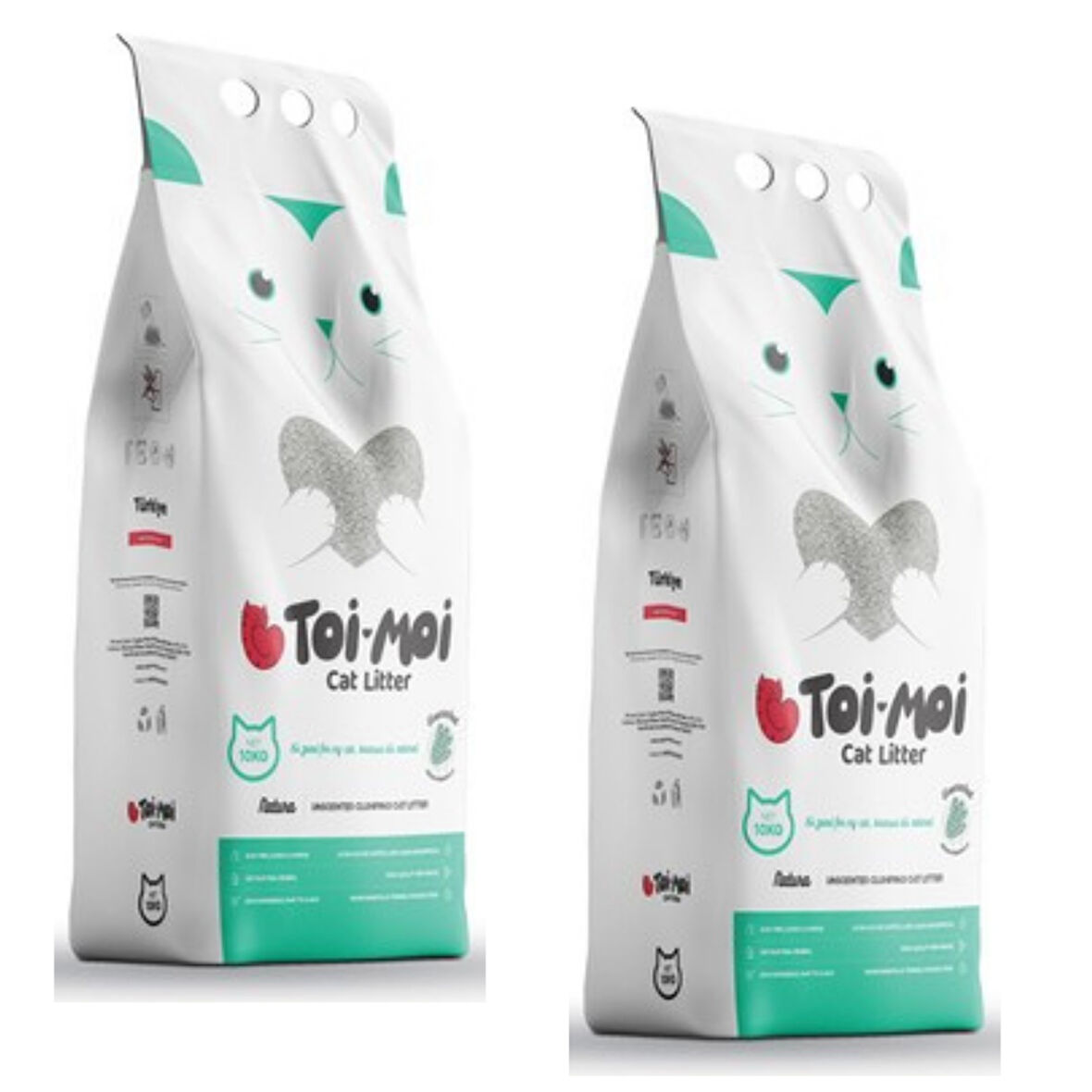 Toi Moi Kokusuz Kedi Kumu 10 kg x 2 Adet