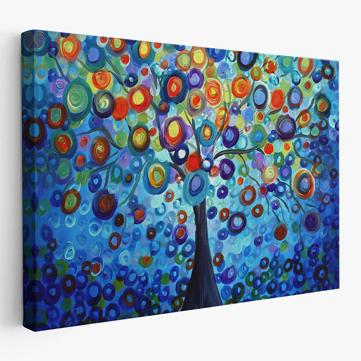 Sürreal Ağaçtaki Renkler Senfonisi Tablosu-6626
