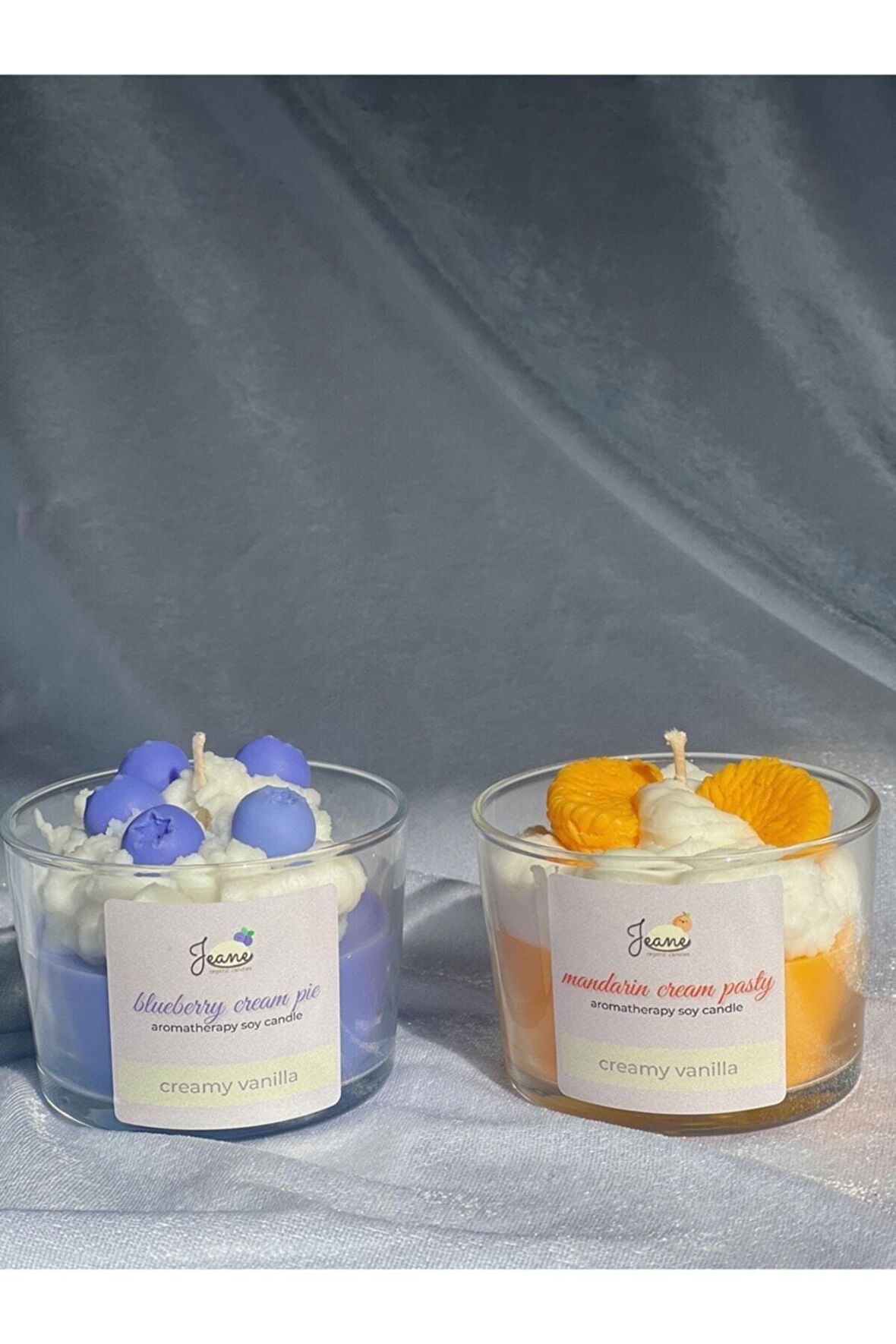 Jeane Candles Best Friends Mandalina-yaban Mersini Vanilya Kokulu Mum Aromaterapi
