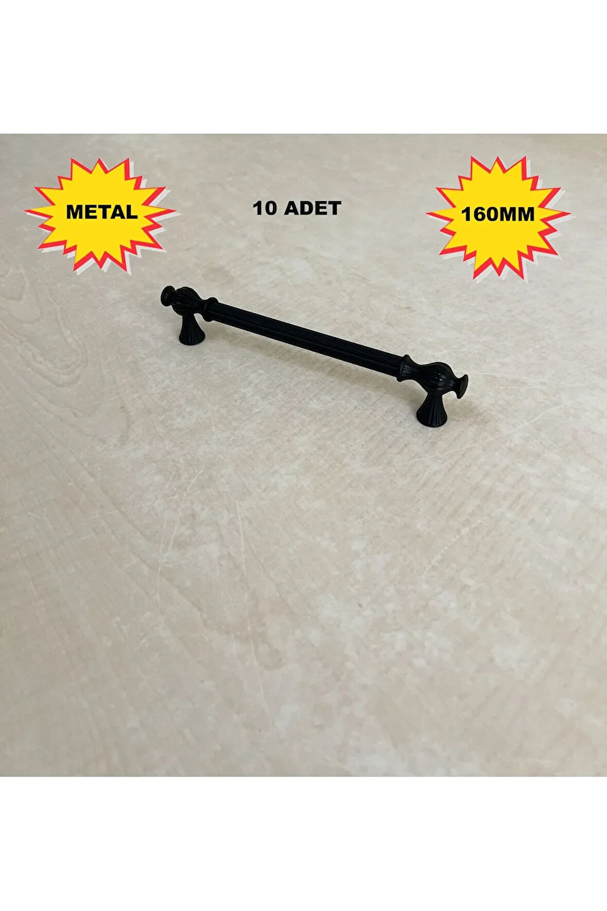 160mm 662Model Mobilya Mutfak Çekmece Dolap Dolabı Kulpu Kulbu Kulpları 10 Adet Siyah