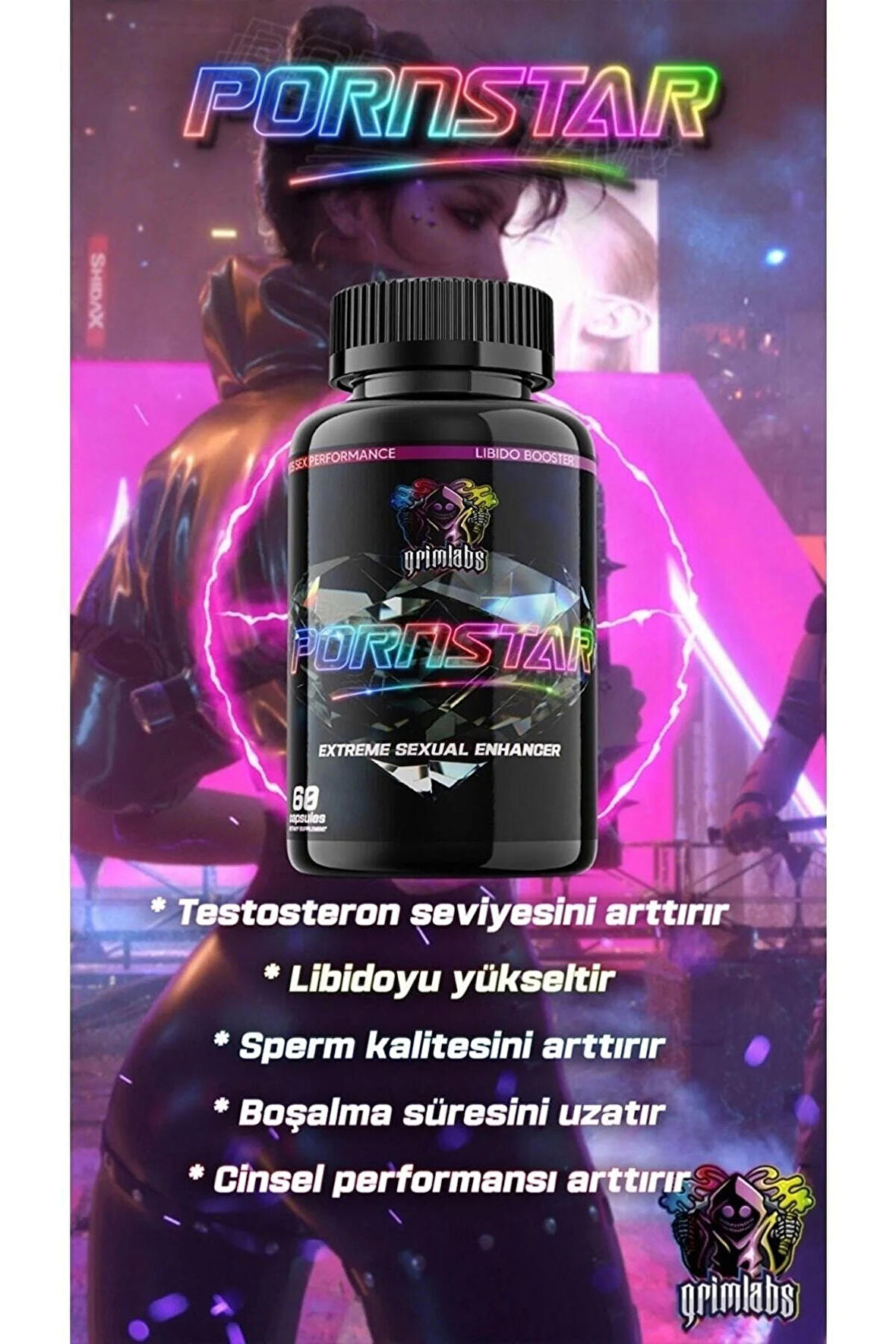 GRİMALBS PORNSTAR TESTO BOOSTER 30 KAPSÜL