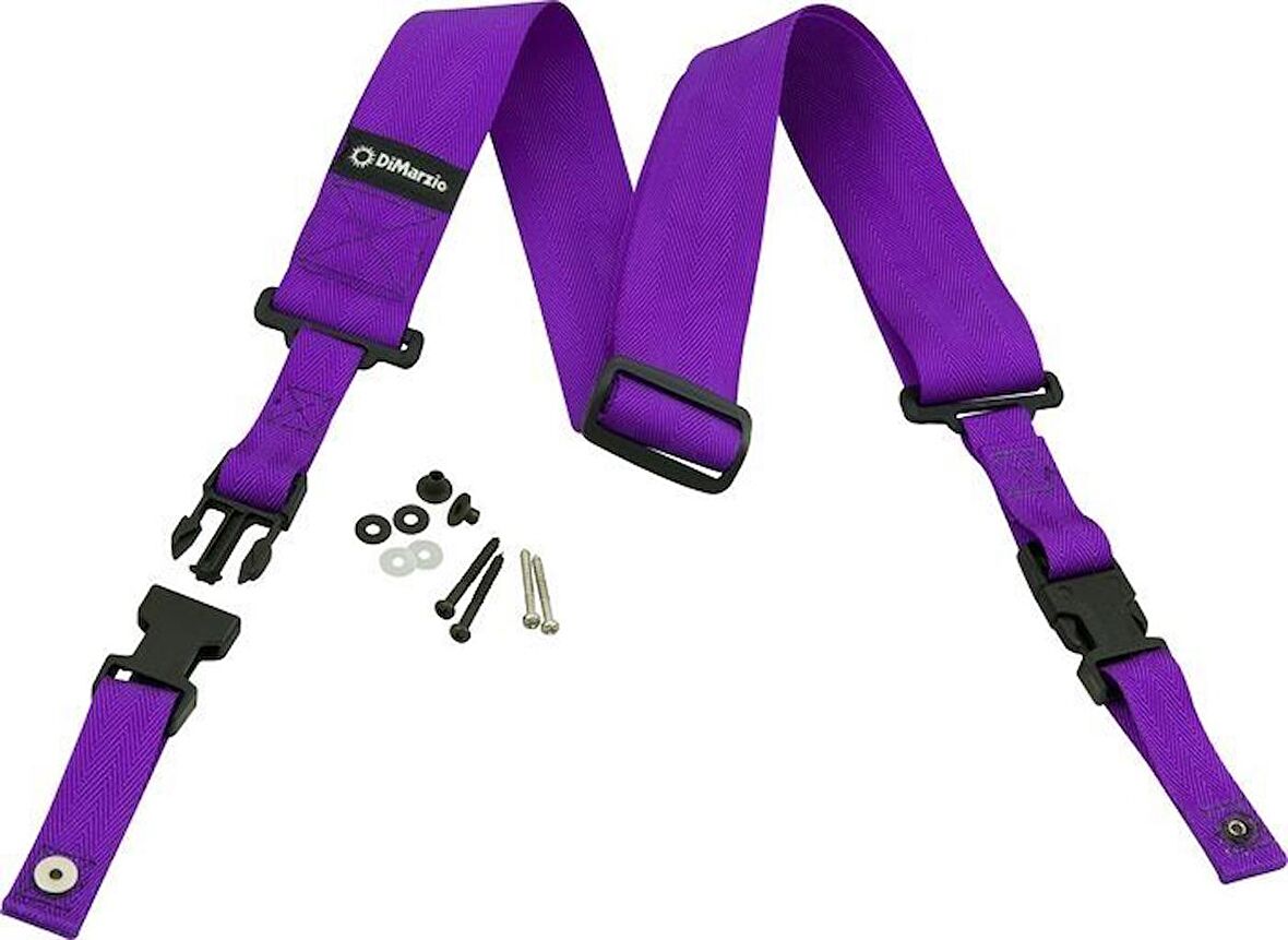 DiMarzio DD2200V ClipLok Quick Release Purple Guitar Strap Gitar Askısı