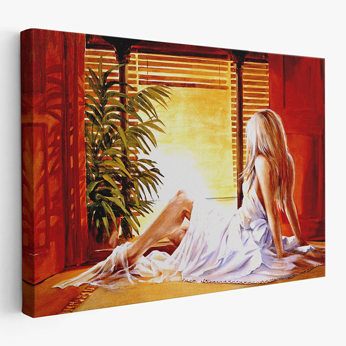 Pencere Önündeki Kadın Tablosu-6633