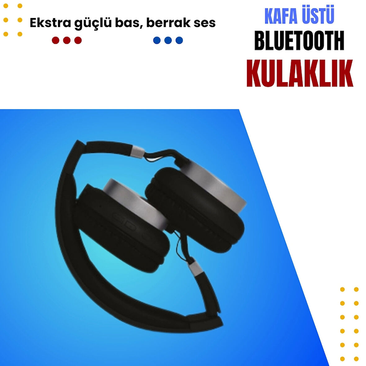 Phixi Force HP900 Bluetooth Kafaüstü Kulaklık - Güçlü Bas ve Yüksek Ses Kalitesi ile Mükemmel Deneyim
