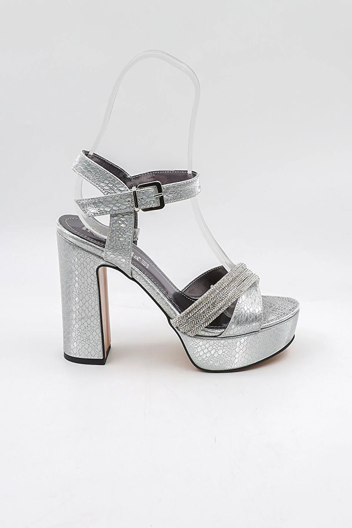 Park Moda Kadın Topuklu Ayakkabı PM08 Gümüş