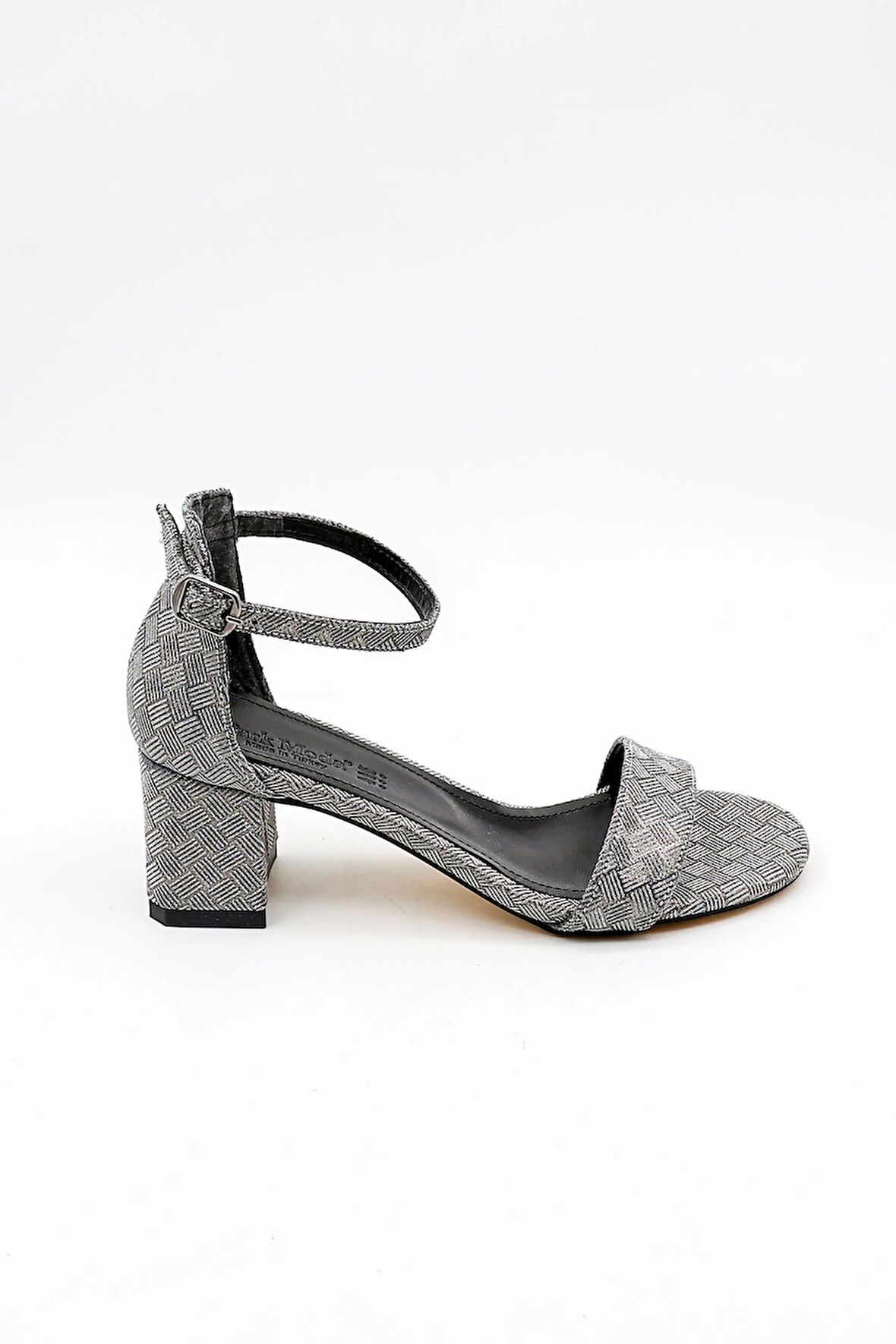 Park Moda Kalın Topuklu  Kadın Abiye Ayakkabı PM09 Platin