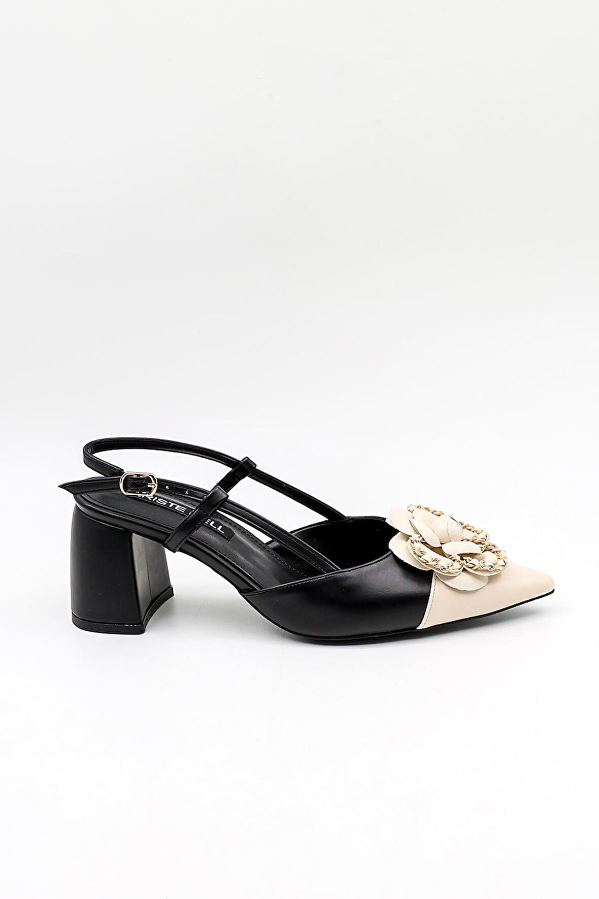 Kriste Bell İthal Gül Toka Abiye  Ayakkabı KB2201 Siyah Cilt