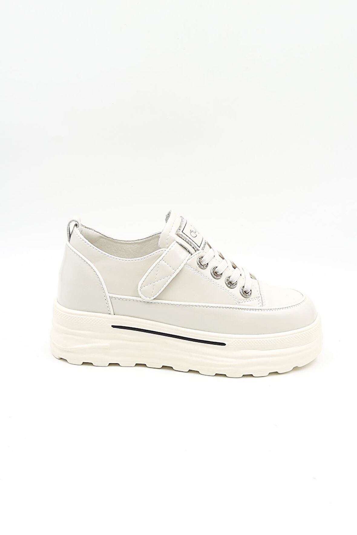 Guja İthal Dolgu Taban Sneakers Kadın Spor Ayakkabı GJ363 Bej