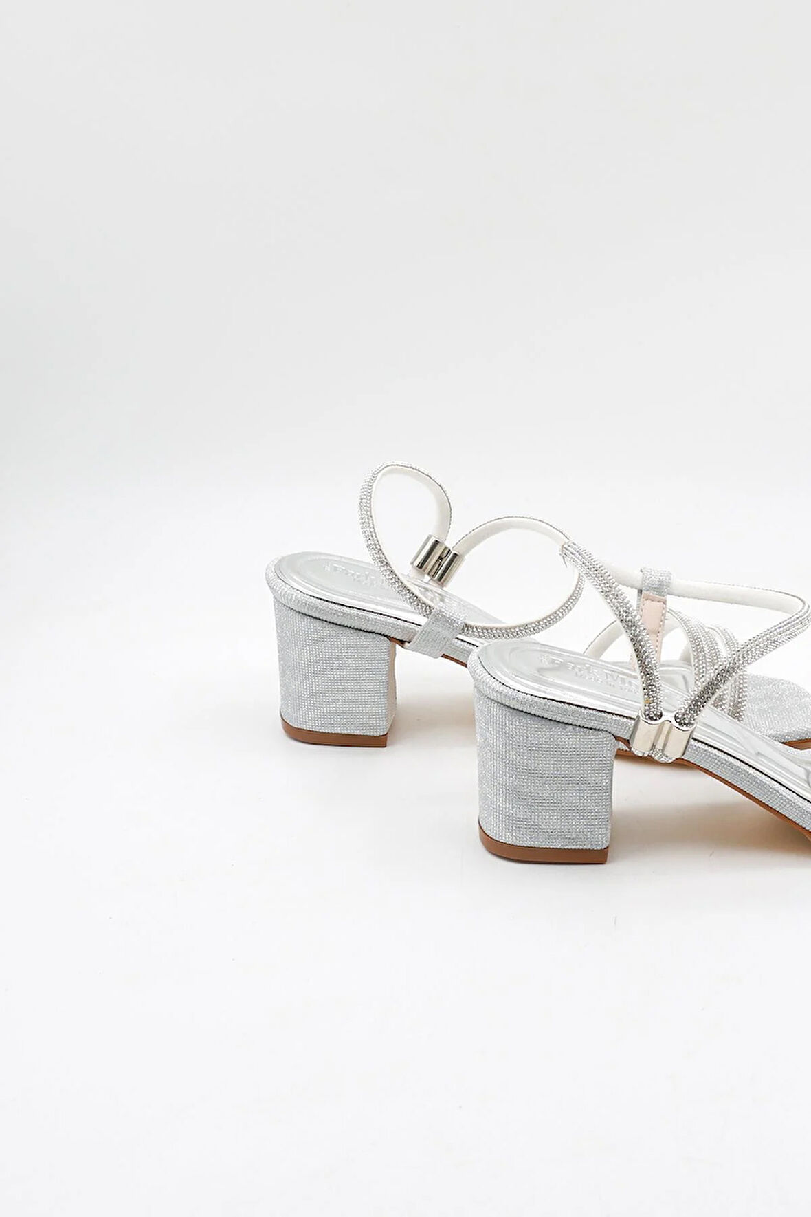 Park Moda Klasik Taşlı Abiye Kadın Ayakkabı PM309 Gümüş