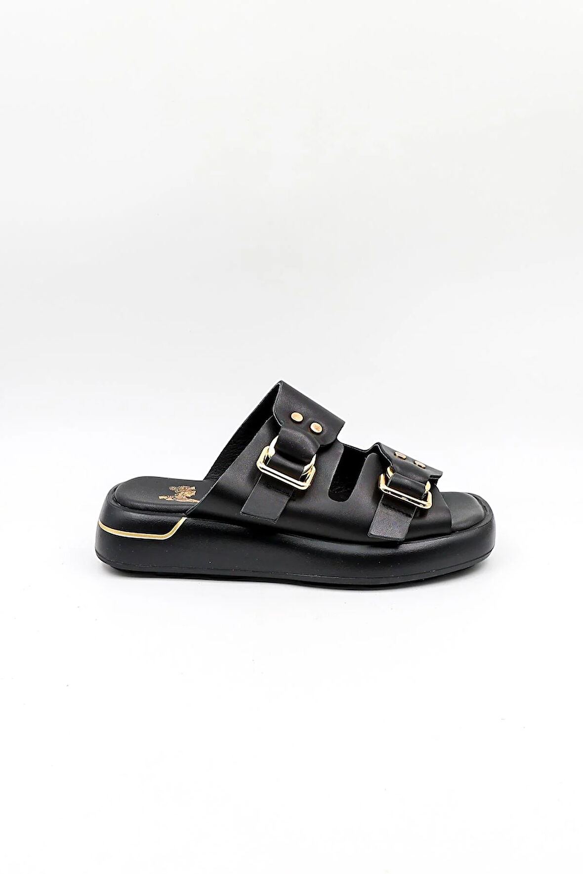 Venüs Kadın Hakiki Deri  Günlük Terlik VN440032Y Siyah