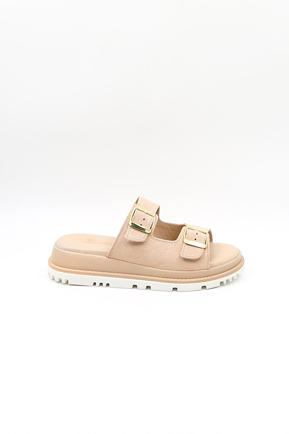 Venüs Kadın Yazlık Kemer Detaylı Deri Terlik VN470009Y Bej