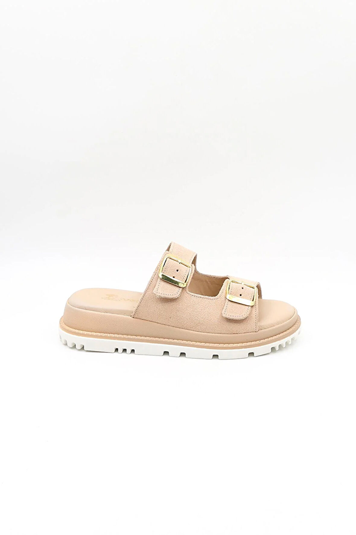 Venüs Kadın Yazlık Kemer Detaylı Deri Terlik VN470009Y Bej