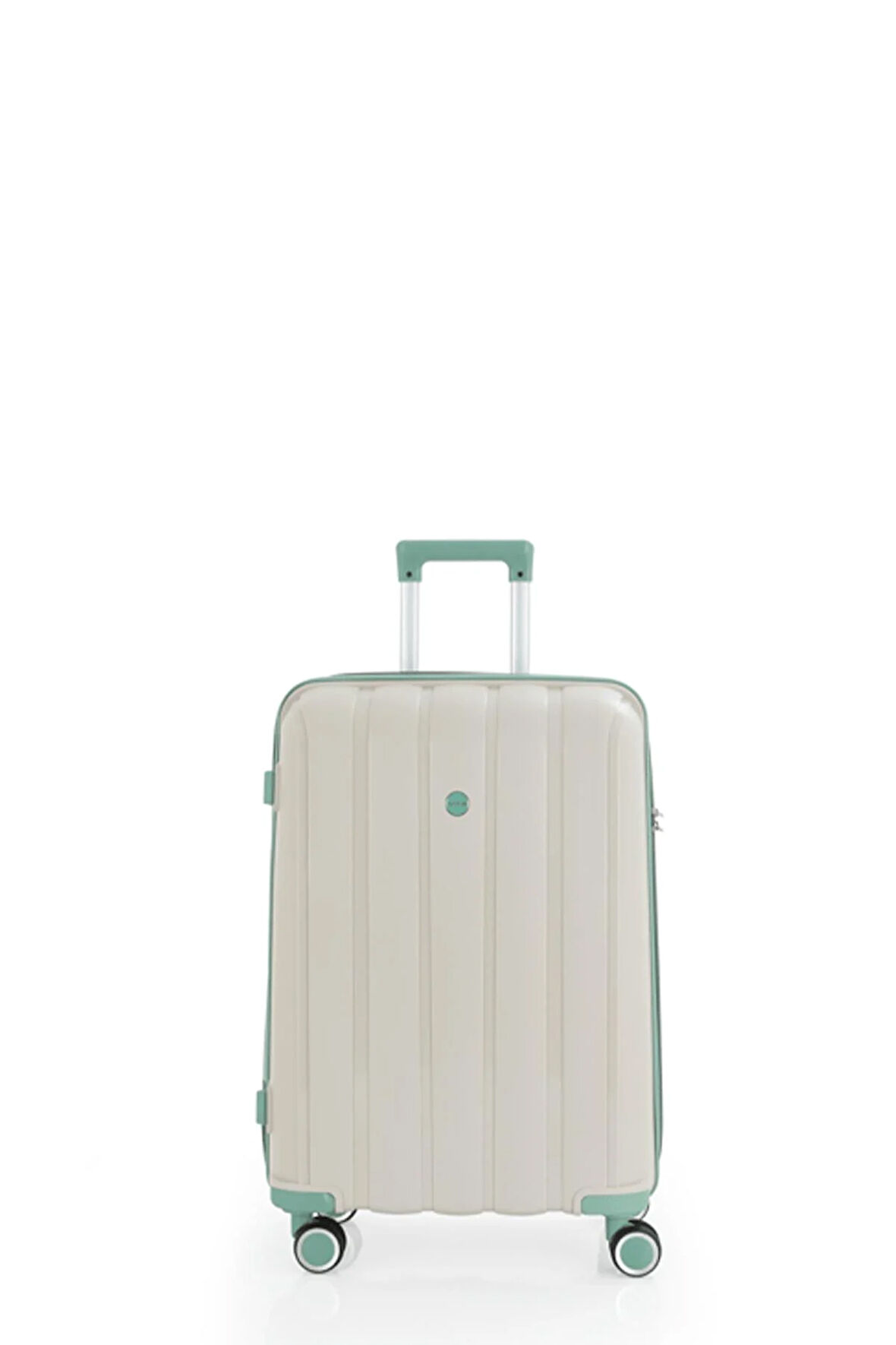 Mçs V305 Ultra Hafif Plastik Materyal Polipropilen Kabin Boy Valiz - Kemik Su Yeşili