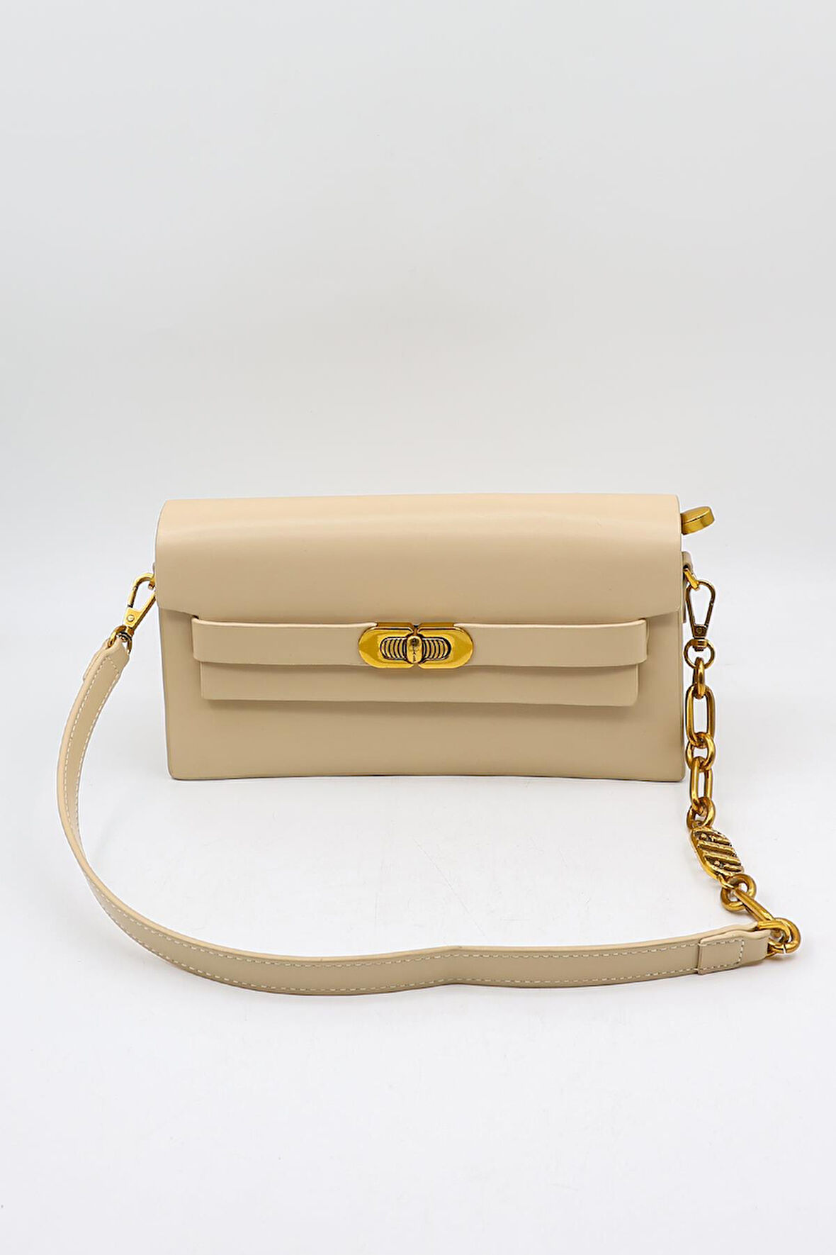 Kriste Bell İthal Kadın Baget ve Çapraz Çanta KB 26761 - Bej