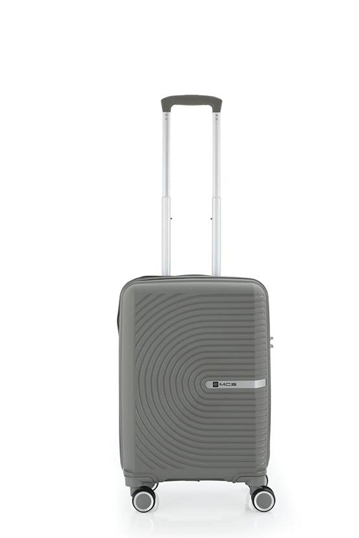 Mçs V374 Ultra Hafif Plastik Materyal Polipropilen Kabin Boy Valiz - Gri