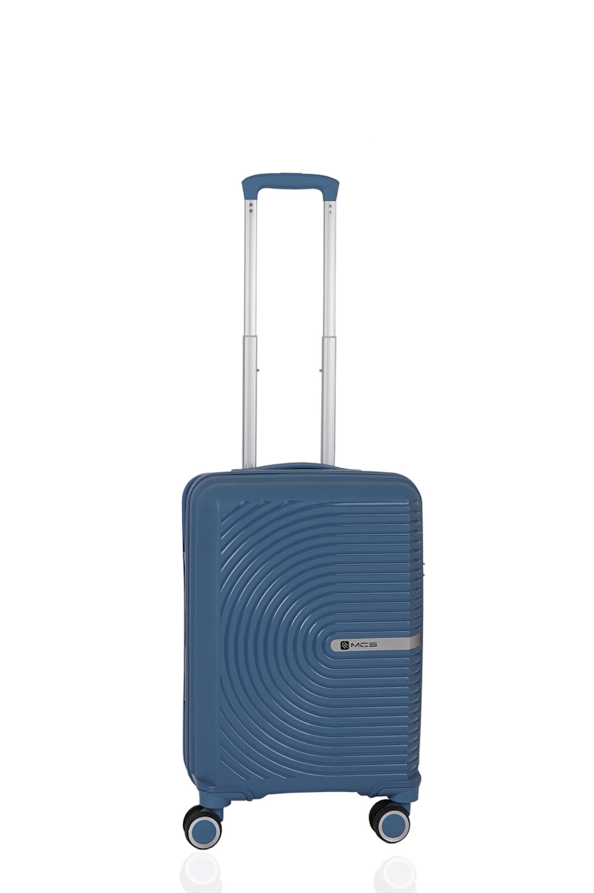 Mçs V374 Ultra Hafif Plastik Materyal Polipropilen Kabin Boy Valiz - Sky Blue