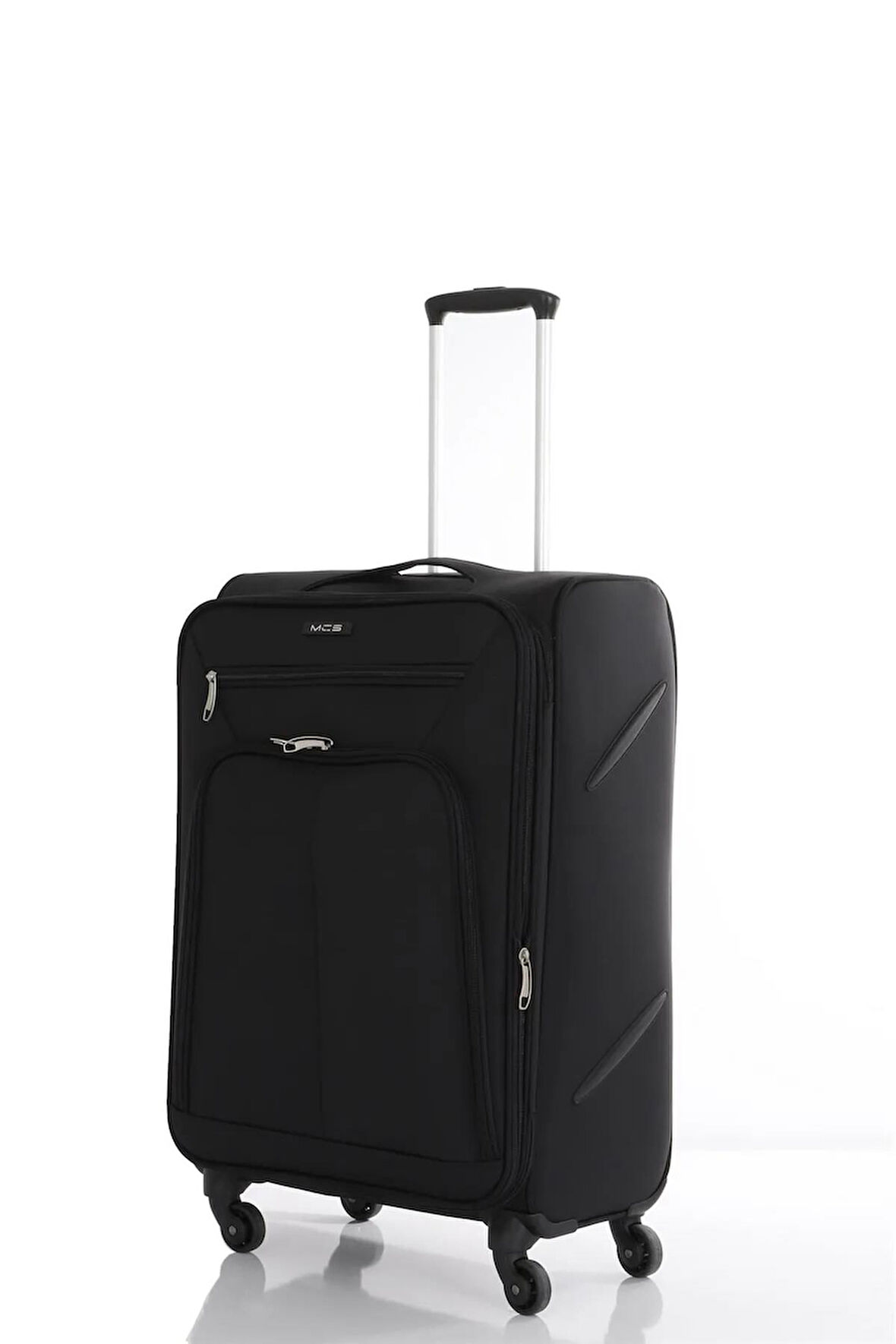Mçs V116 Lüx Kumaş Kabin Boy Valiz  V116 - Siyah