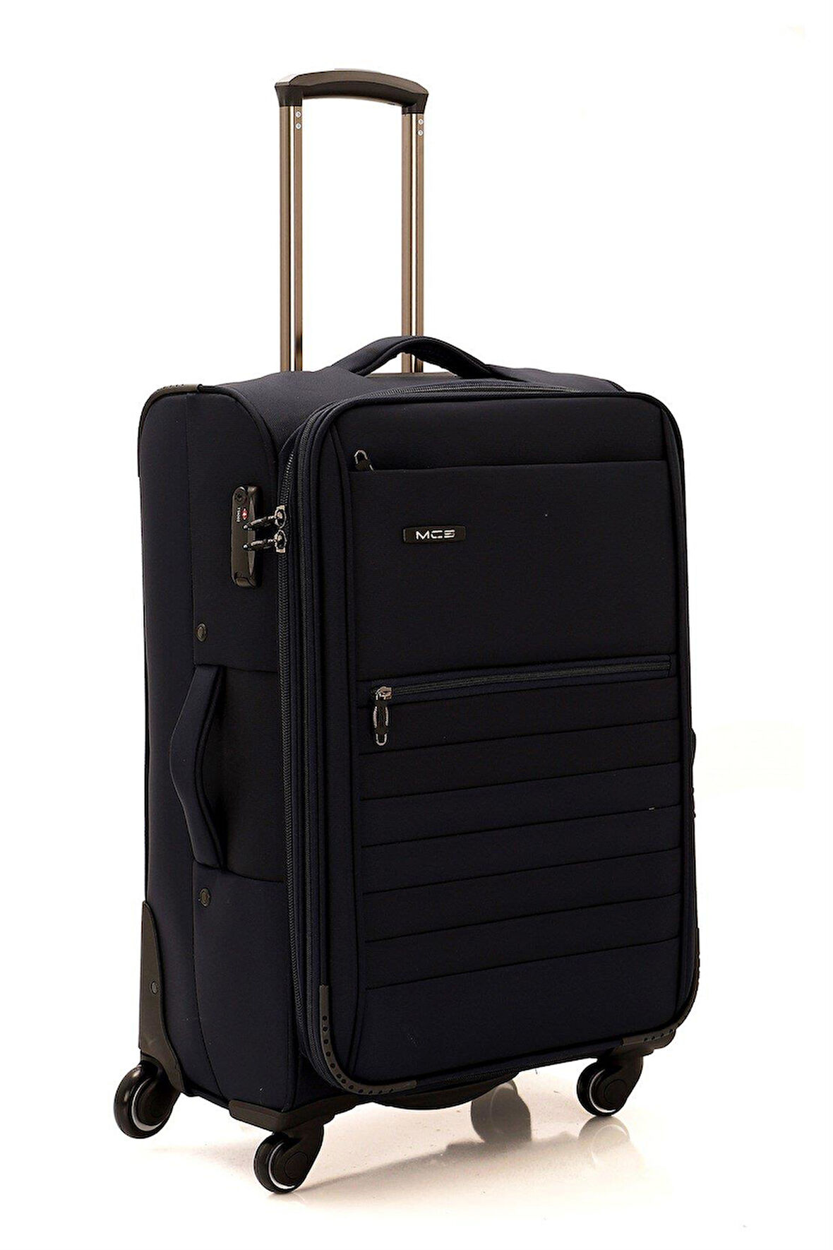 Mçs Lüx Kumaş Kabin Boy Valiz  V102 - Lacivert