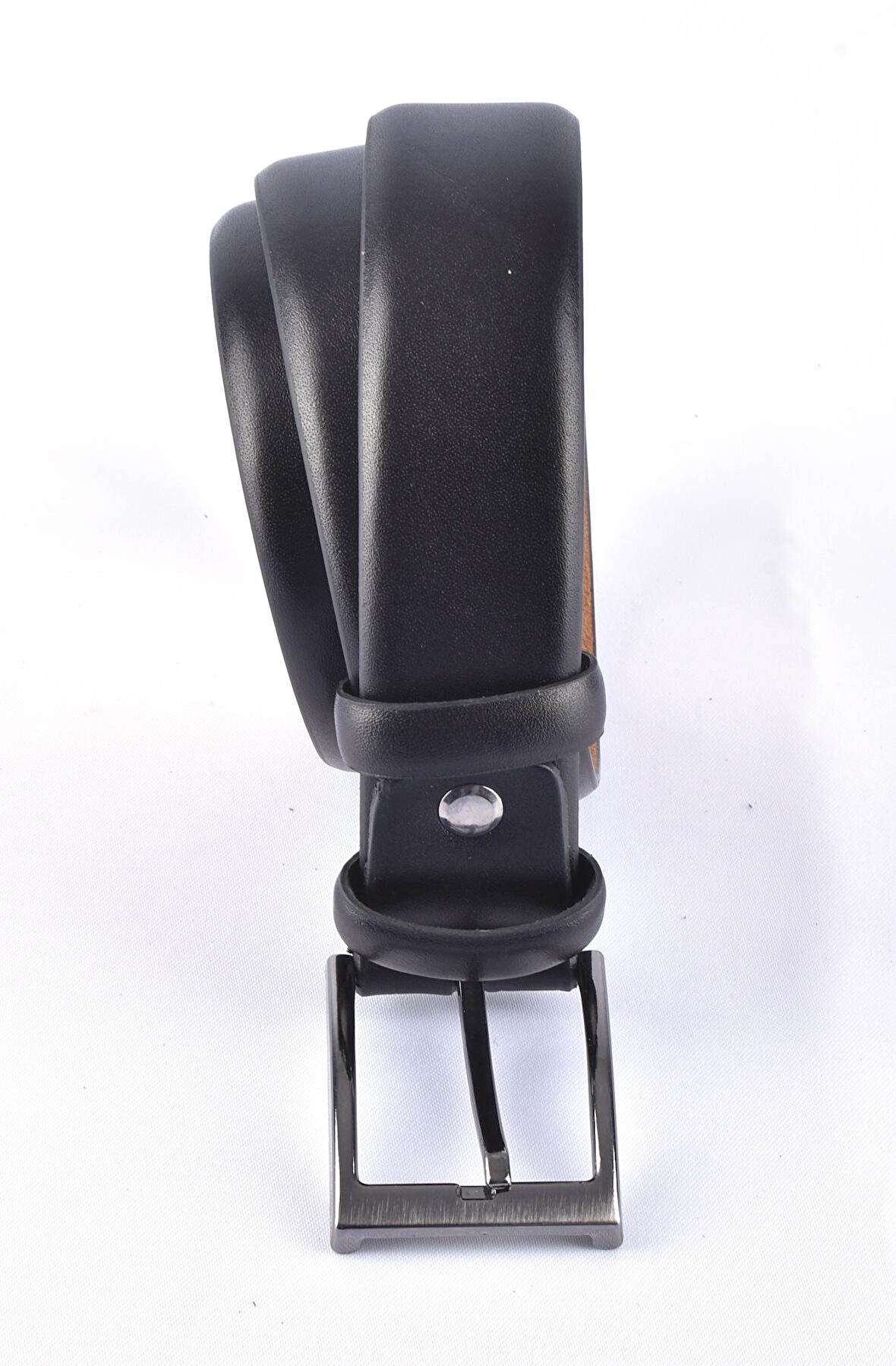 2022-096 3,5 CM PİERRE CARDİN DERİ KEMER/SİYAH/105