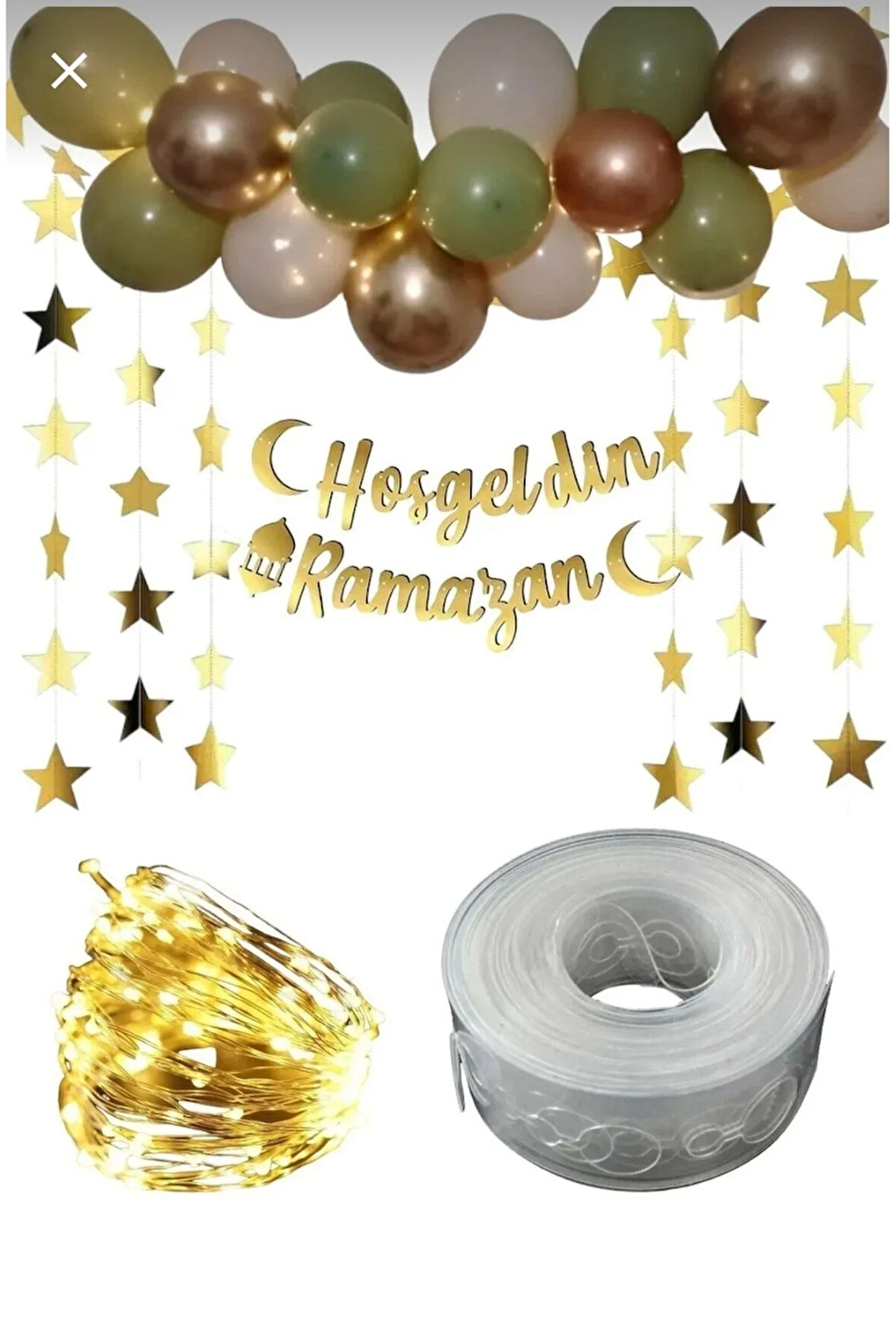 Hoş geldin Ramazan kaligrafi yazı LED ışıklı dekor süsleme