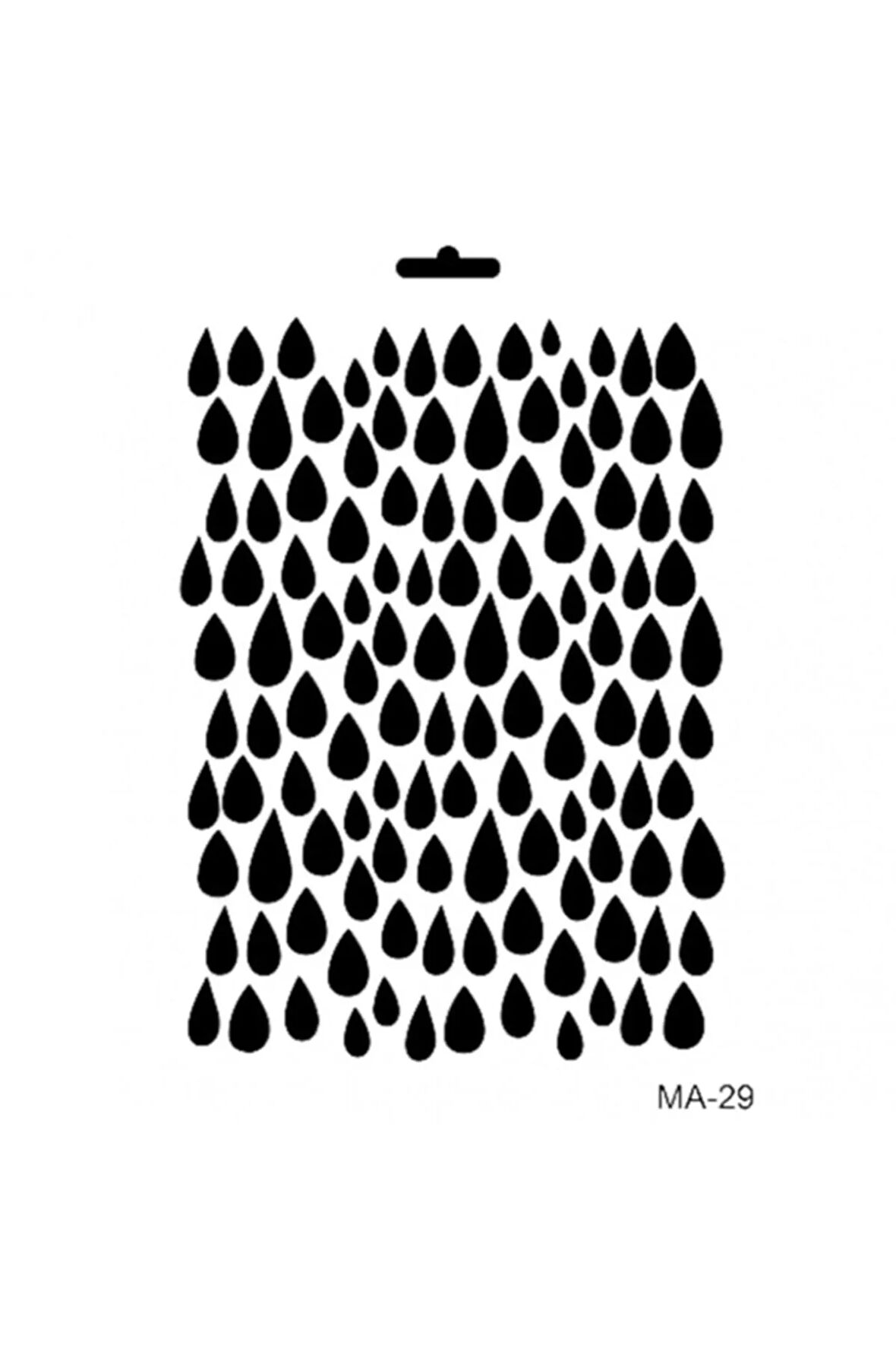 Ma29 Mix Media Stencil Damla Drop