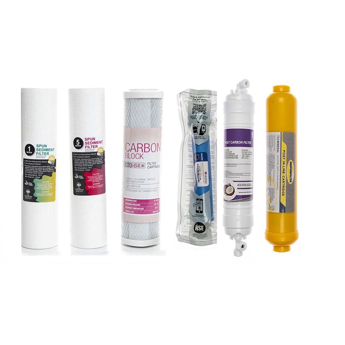 AÇIK KASA SU ARITMA CİHAZLARINA UYUMLU 6'LI FİLTRE LG MEMBRANLI