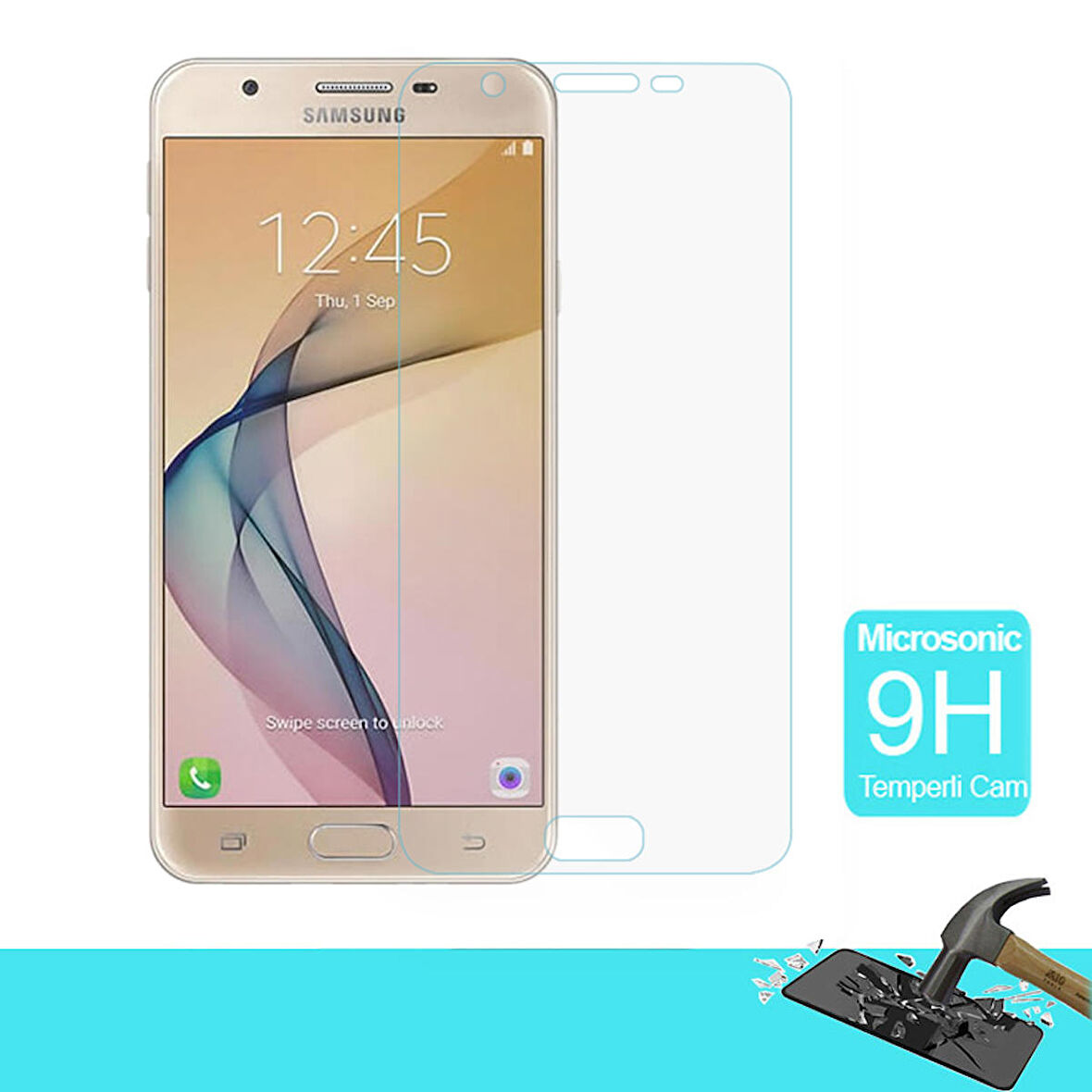 Microsonic Samsung Galaxy J5 Prime Temperli Cam Ekran koruyucu film