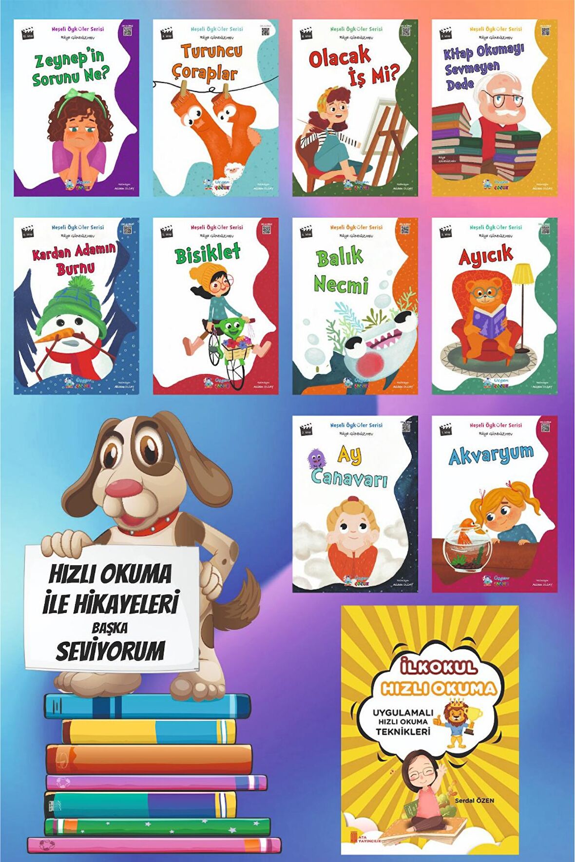 1.Sınıf Neşeli Öyküler Serisi (10 Kitap)+Hızlı Okuma