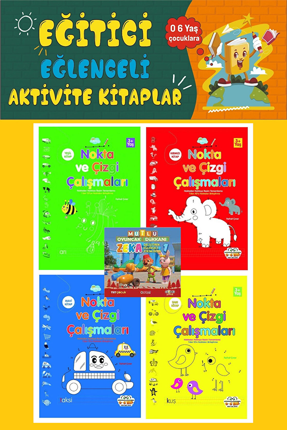3 Yaş Üzeri Nokta ve Çizgi Çalışmaları Seti (4 Kitap)