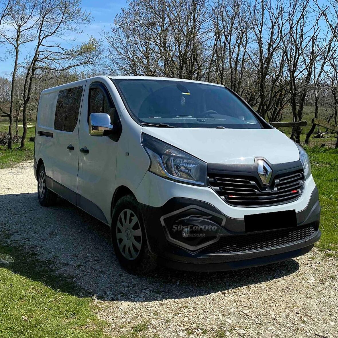 Renault Trafic 2015 Sonrası Uyumlu Üniversal Astra H lip Esnek Ön Lip 2 Parça Tampon Altı Dil Karlık Ön Ek