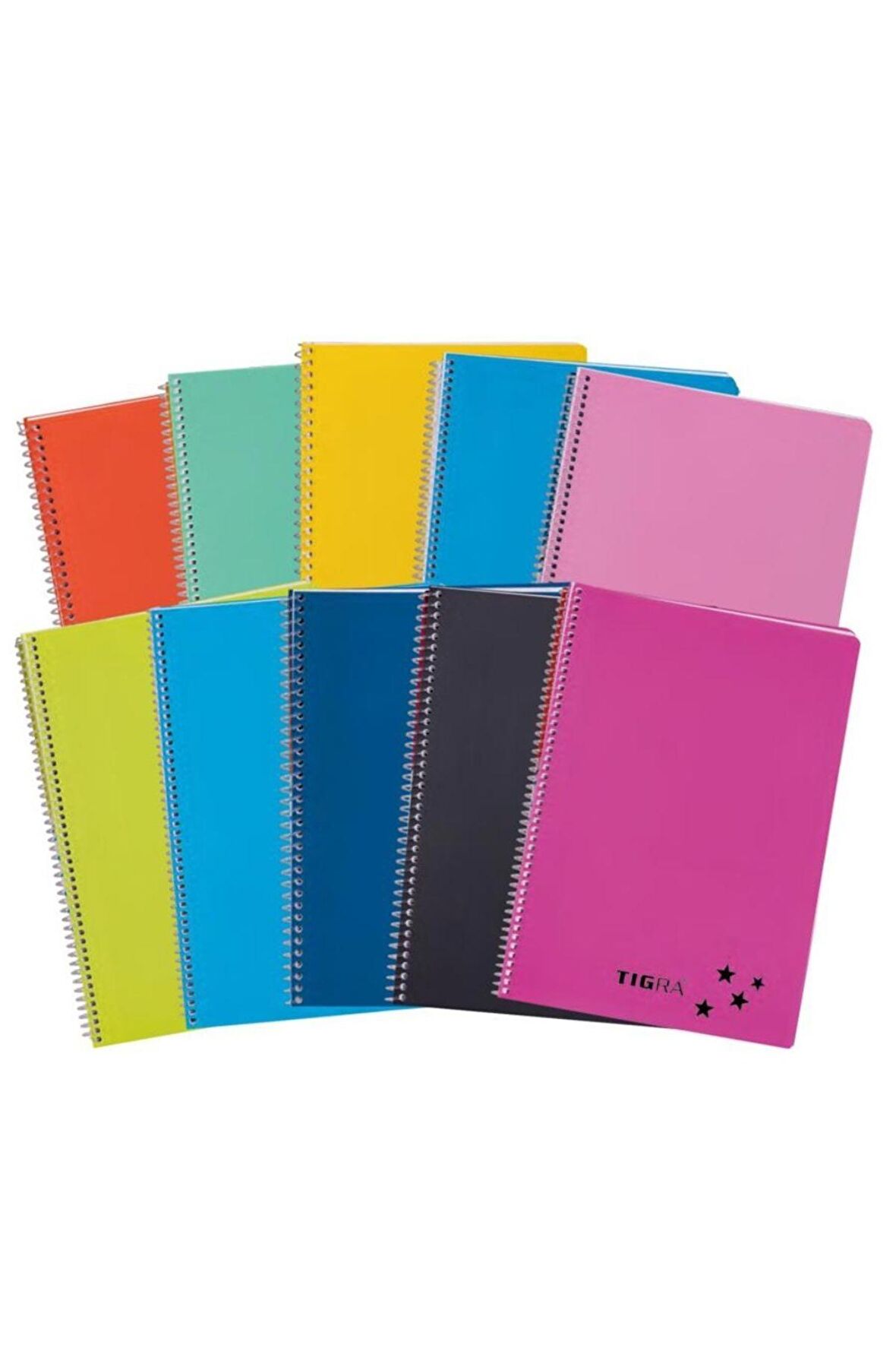 Çizgili 300 Yaprak Spiralli Defter A4 Boy Plastik Kapak (1 Adet )