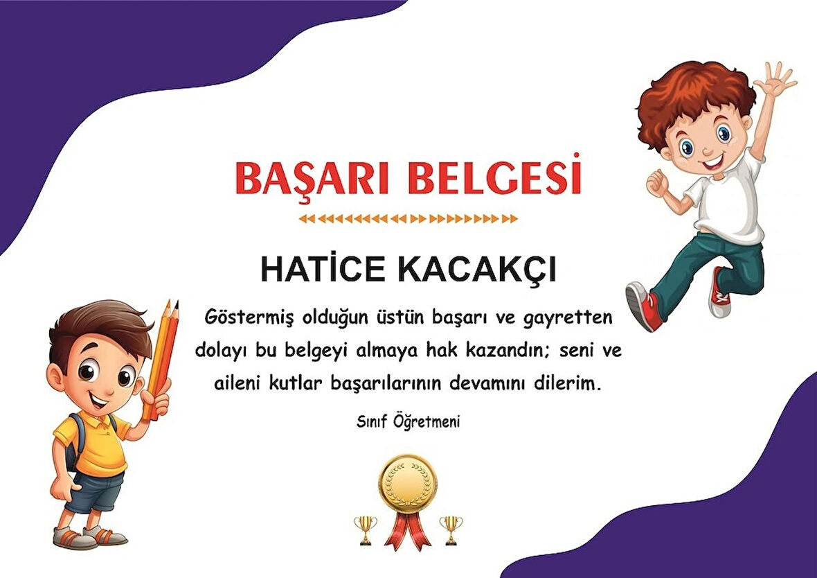 BAŞARI BELGESİ 40 ADET