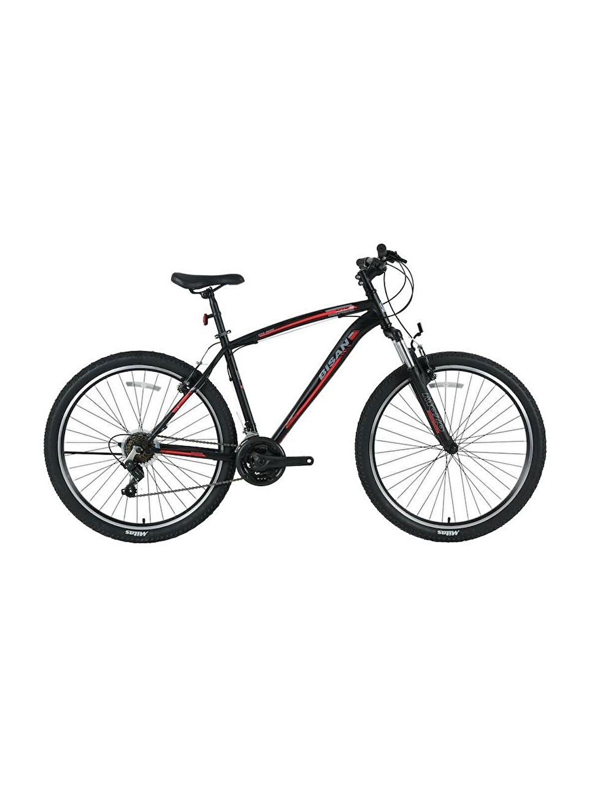 Bisan MTS 4600 24Jant 21Vites Dağ Bisikleti 34 Cm Mat Siyah - Turuncu