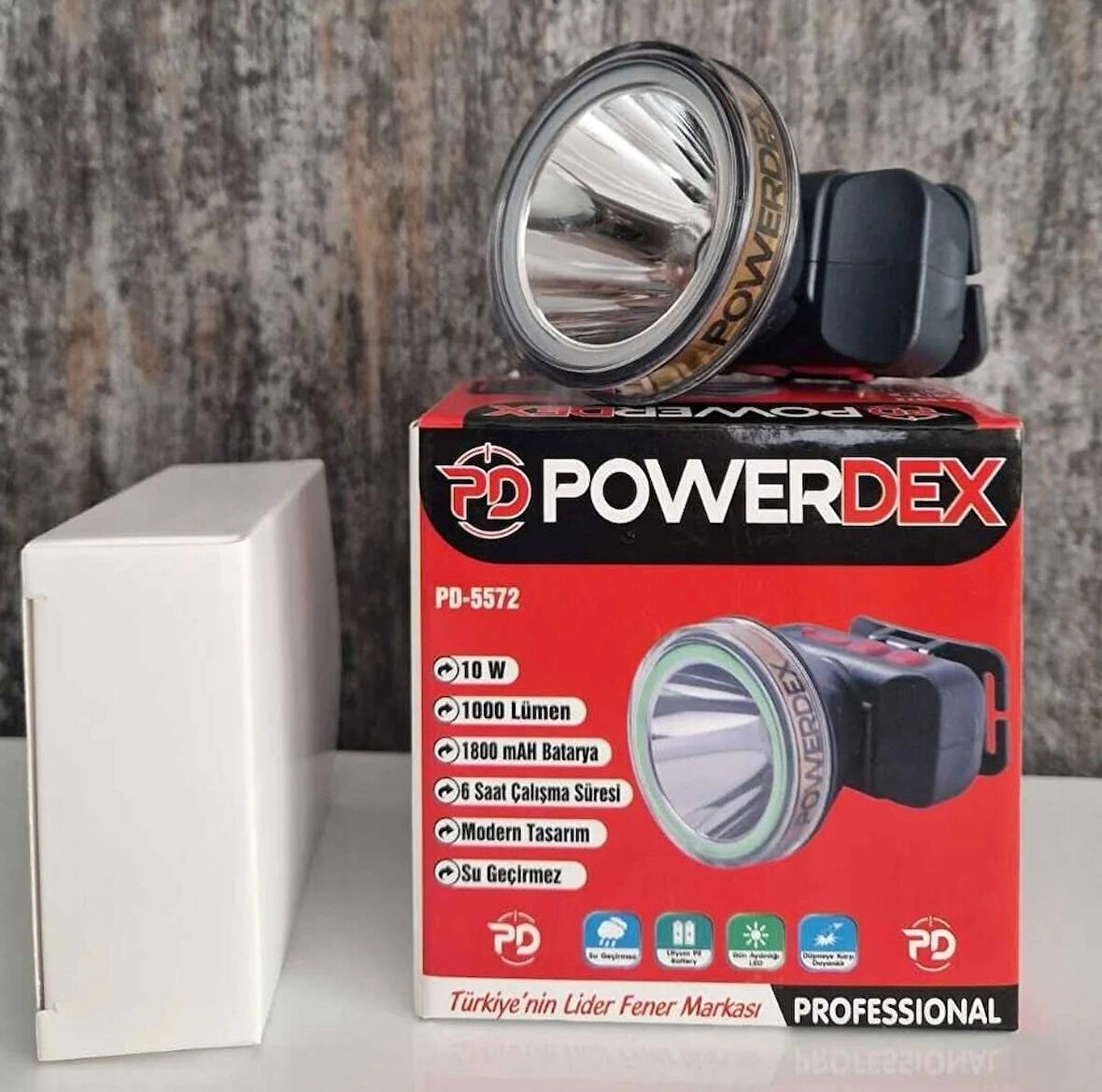 Powerdex Pd 5572 Profesyonel Su Geçirmez Kafa Lambası