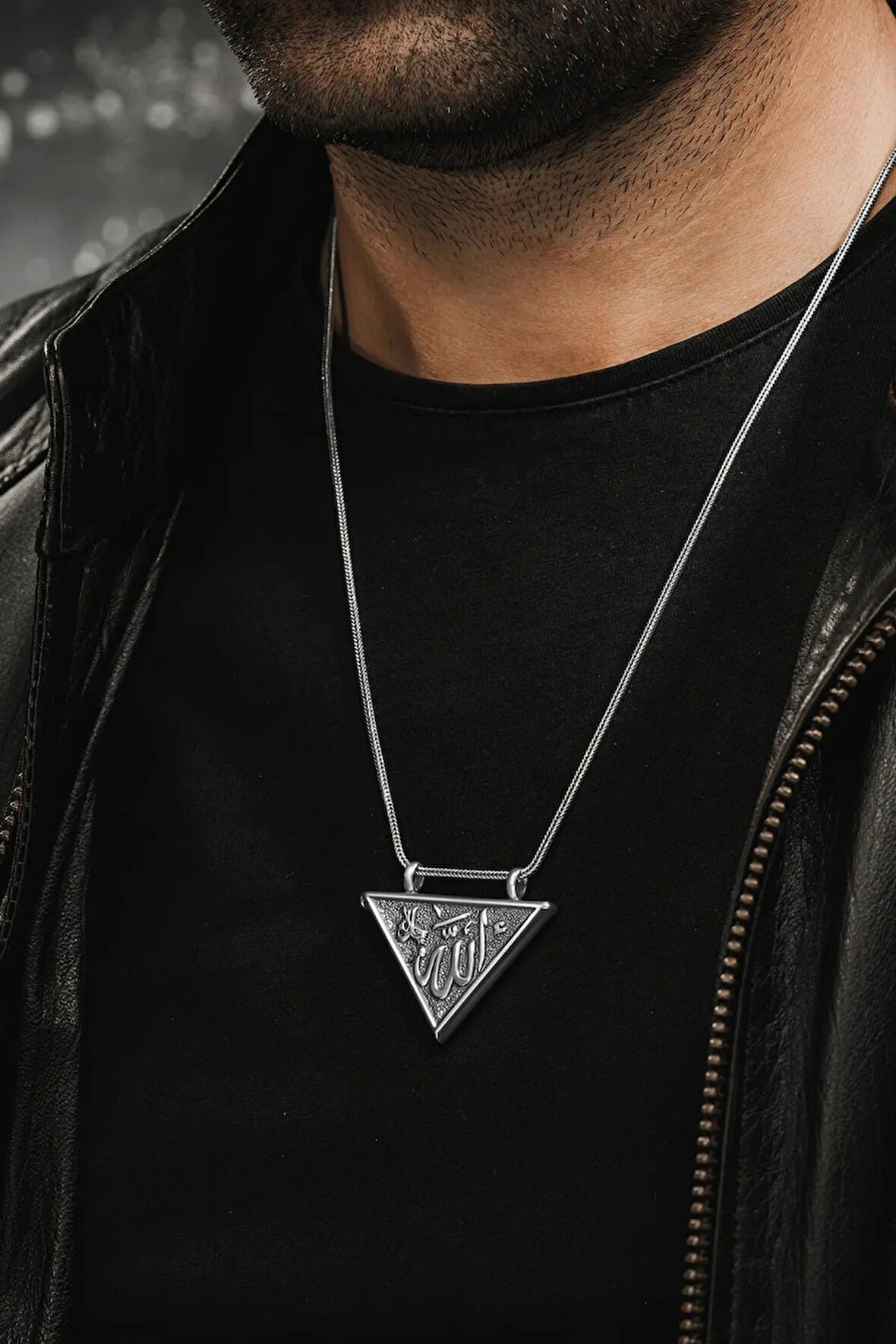 Allah Yazılı Ve Kalem Suresi Çift Taraflı Nazar Duası Yazılı Gümüş Muska Haznesi Küçük Boy