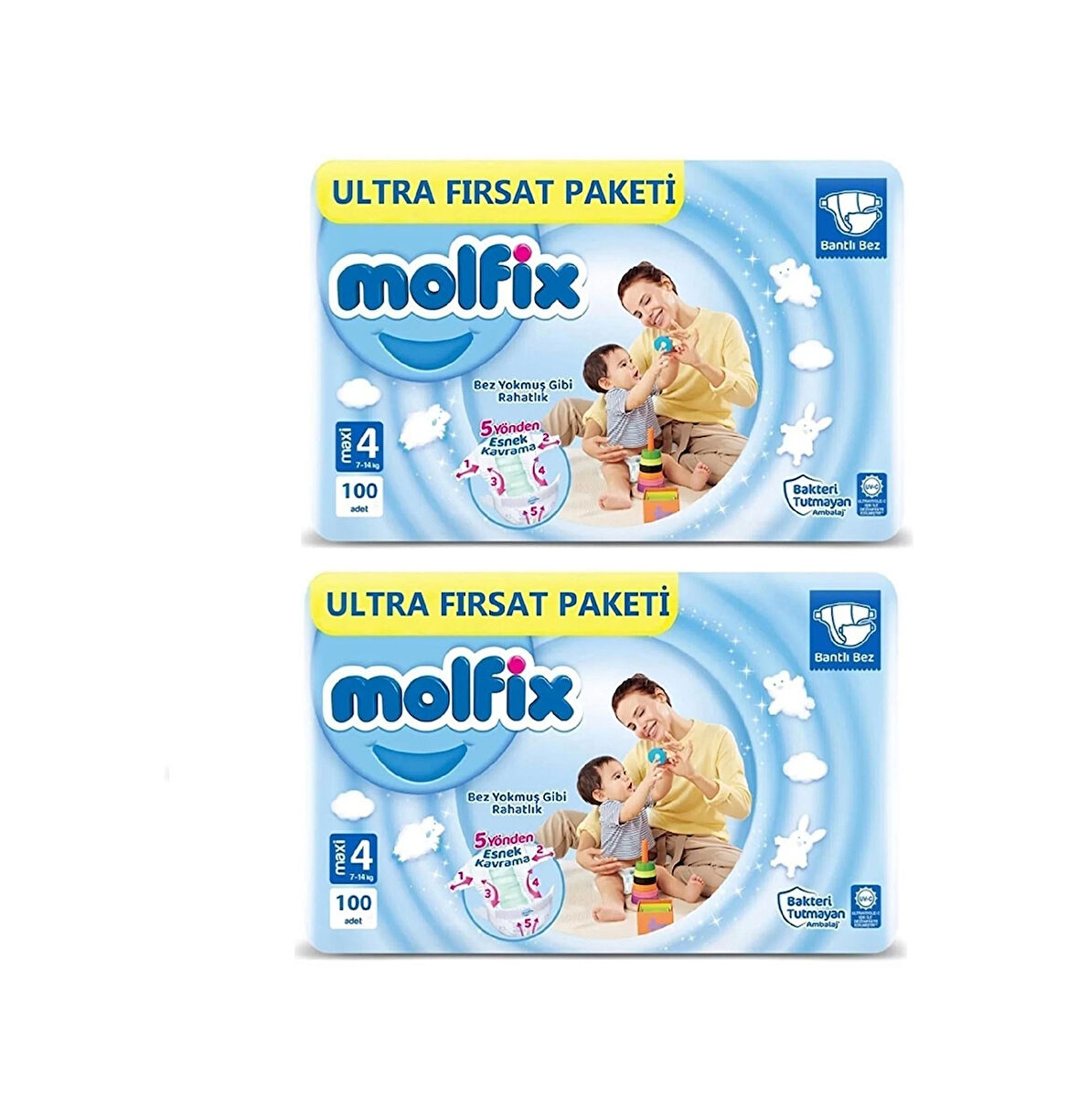 Molfix Ultra Fırsat Paket 4 Numara 200'Lü Bebek Bezi