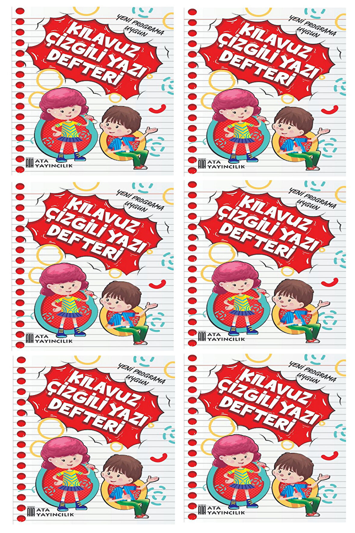 1. Sınıf Yeni Müfredata Uygun Yazı Defteri Küçük Boy (6 Adet)