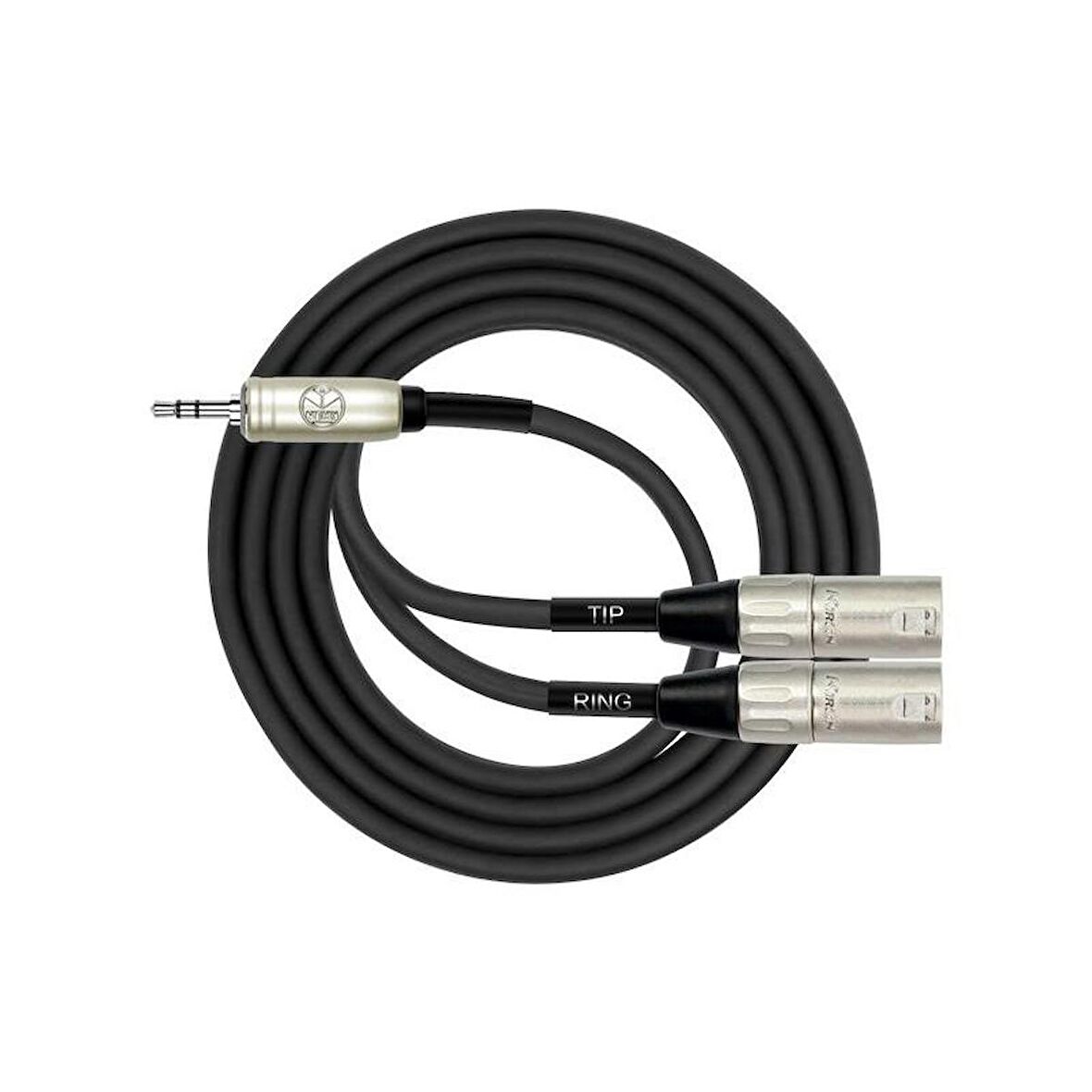 Kirlin Cable Y-370PBL 2MT BK 3.5 mm. TRS (M) - Dual XLR (M) Stereo Kablo